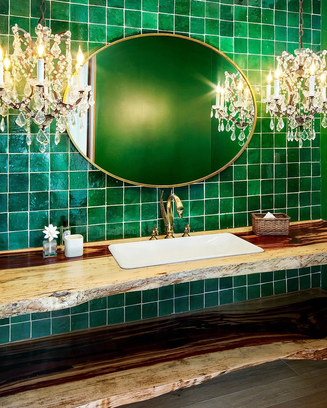 Powder room glamour.