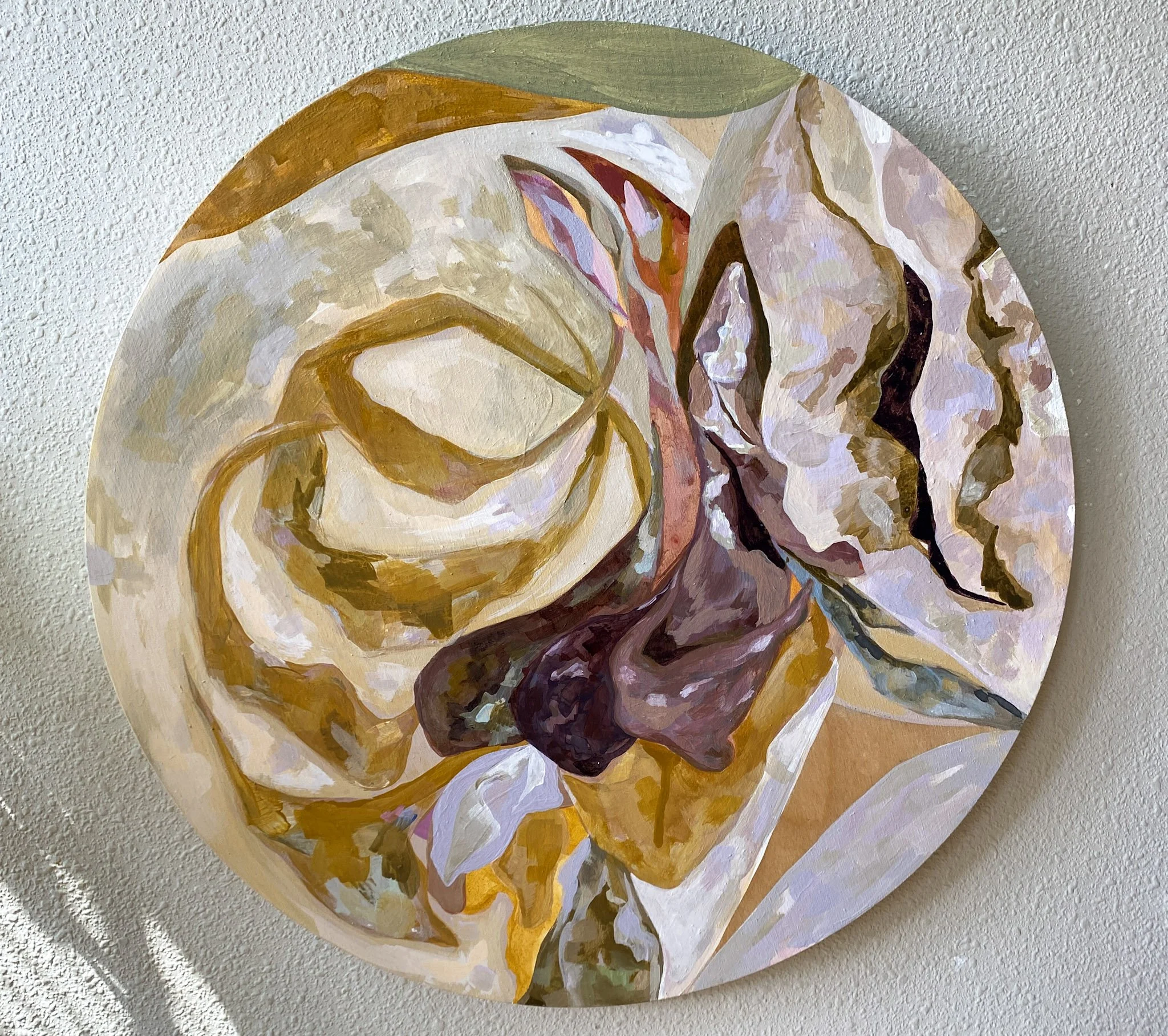 Creamed Your Carrharts, 2025, Mixed Media on Panel, 16"
