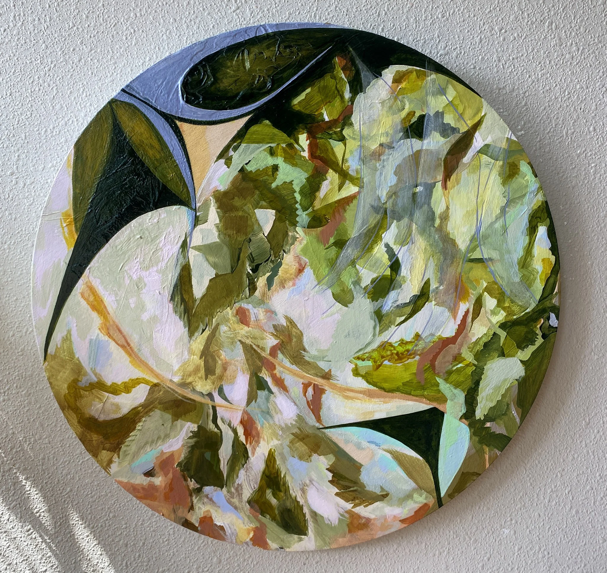 Awake, 2025, Mixed Media on Panel, 16"