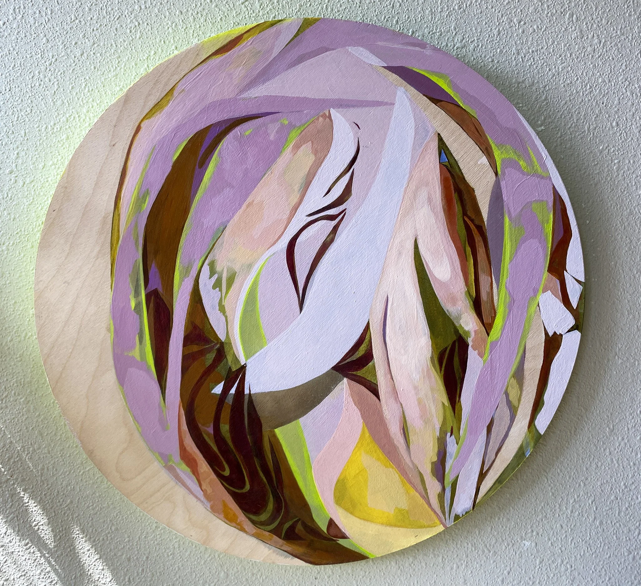 Light Leaning, 2025, Mixed Media on Panel, 16"