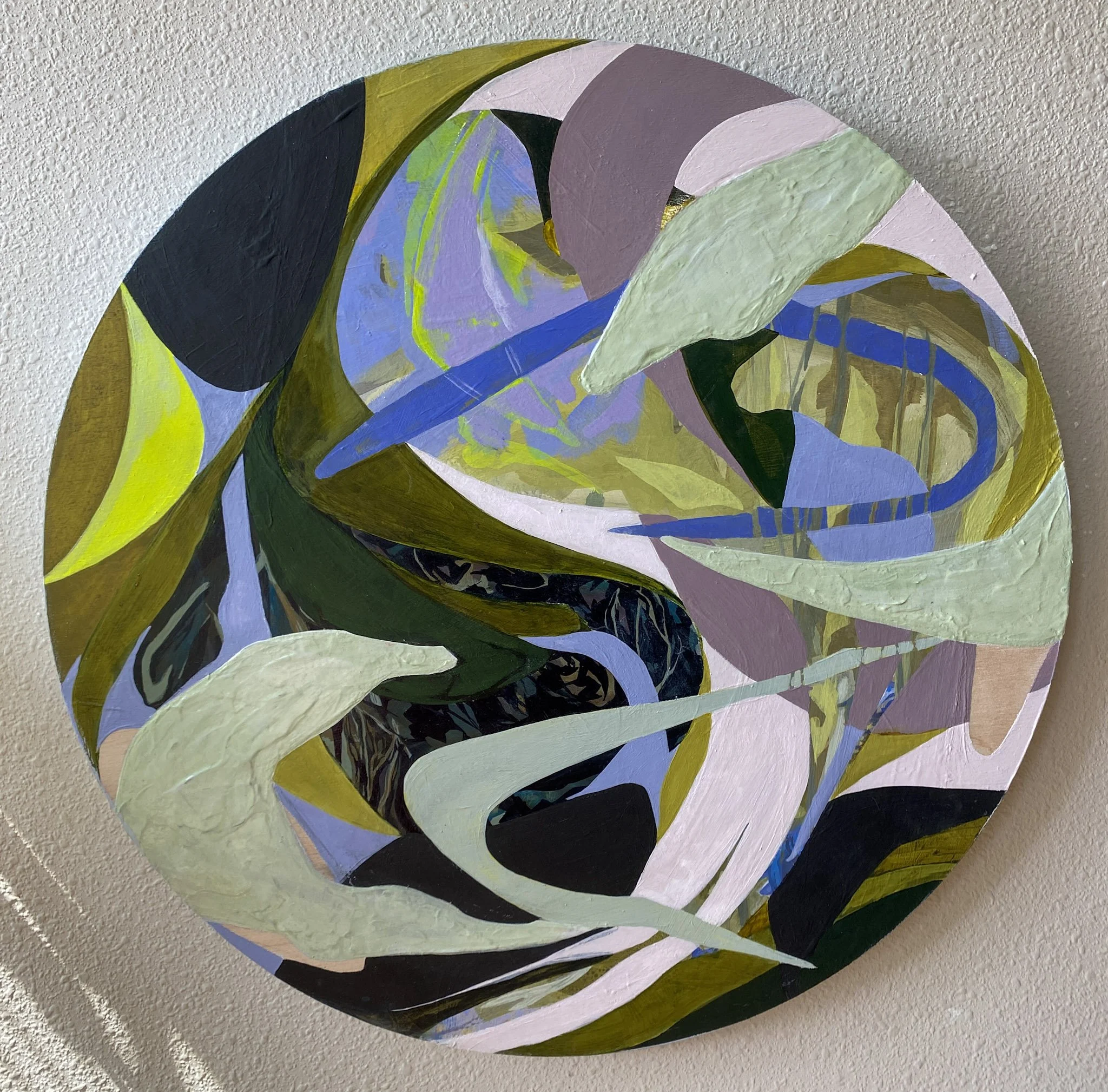 Here Before, 2025, Mixed Media on Panel, 16"