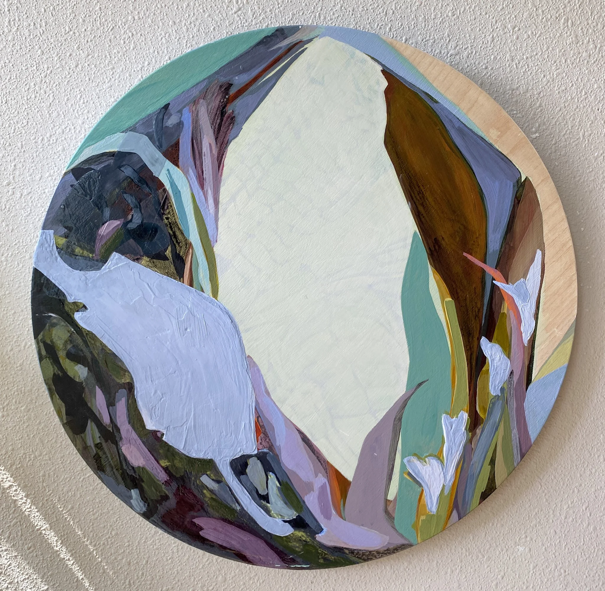 Molt, 2025, Mixed Media on Panel, 16"