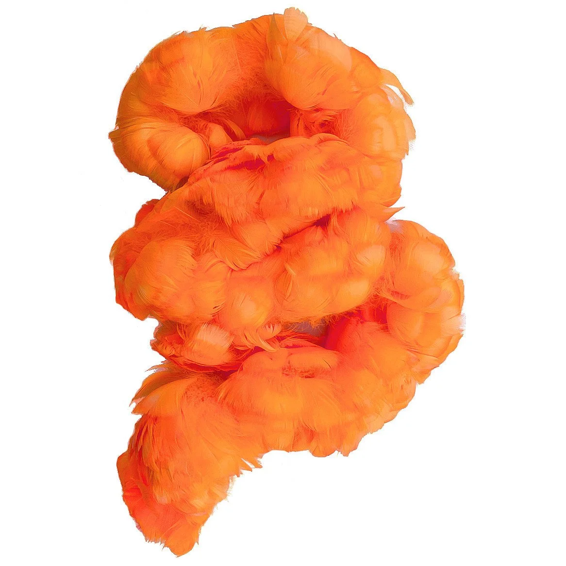 Goose Coquille Feathers 2.5-4" Dyed Orange Cream