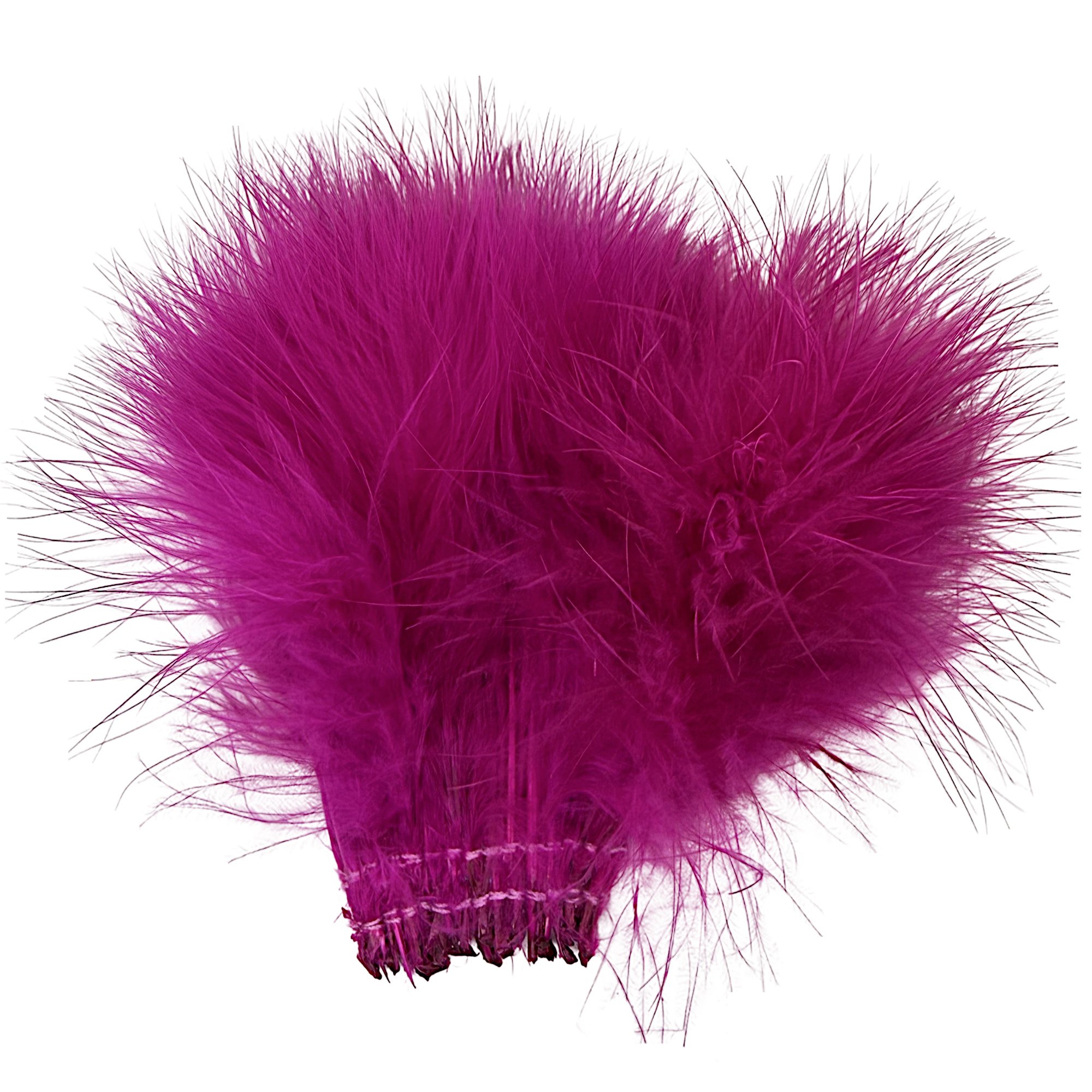 4-5"  Strung Turkey Marabou Dyed Magenta