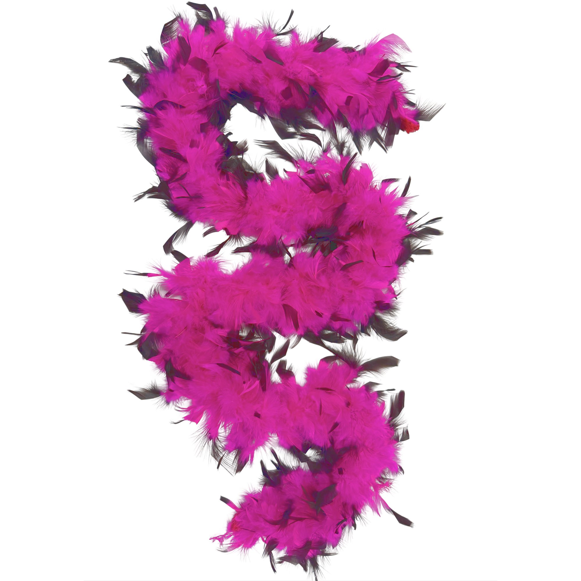 50 gram Chandelle Feather Boas - Fuchsia with Black Tips