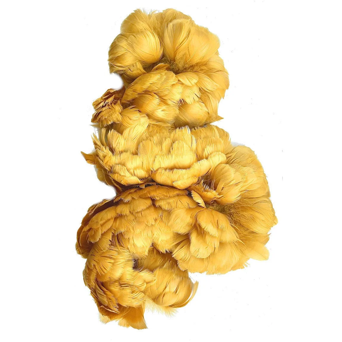 Goose Coquille Feathers 2.5-4" Dyed Old Gold