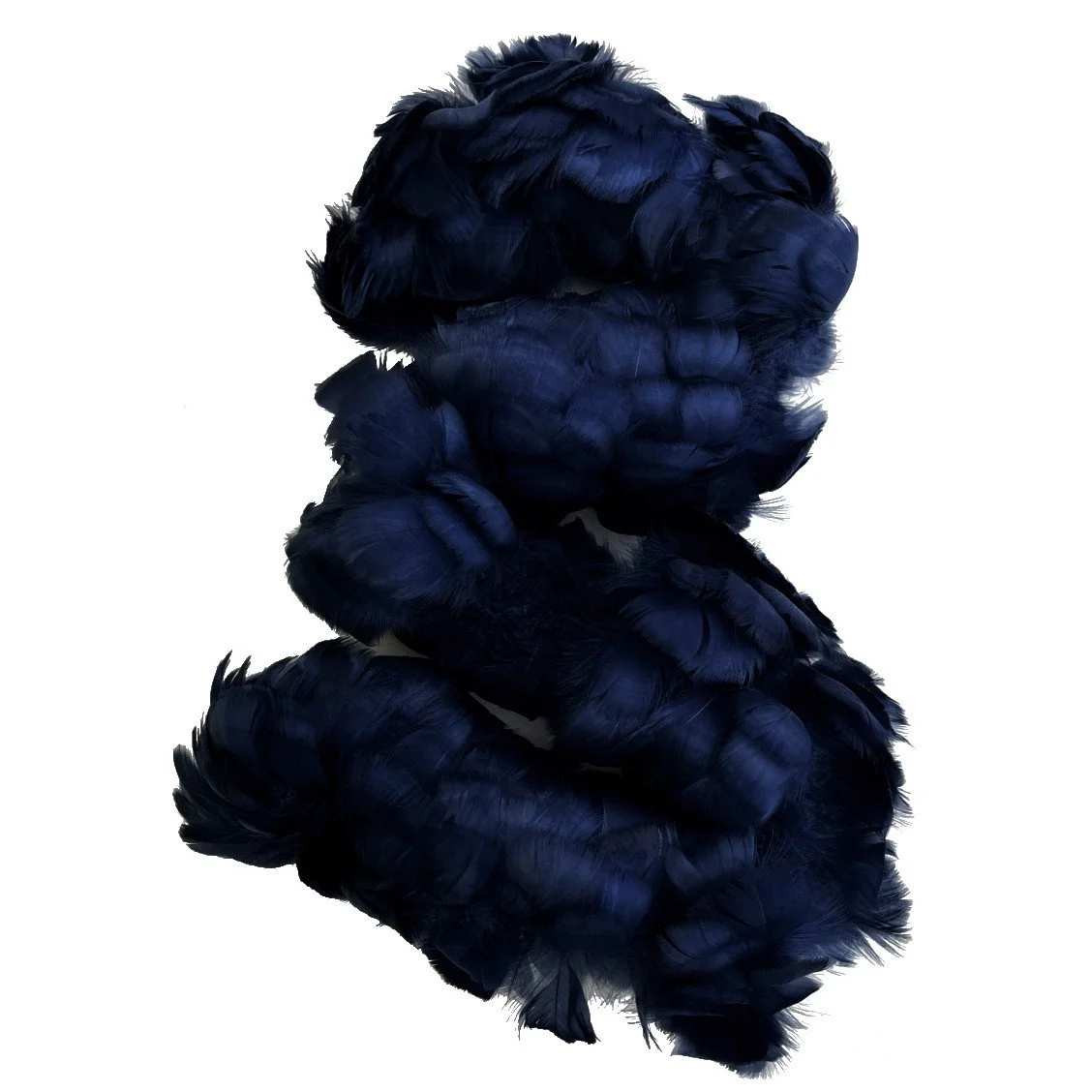 Goose Coquille Feathers 2.5-4" Dyed Navy Blue
