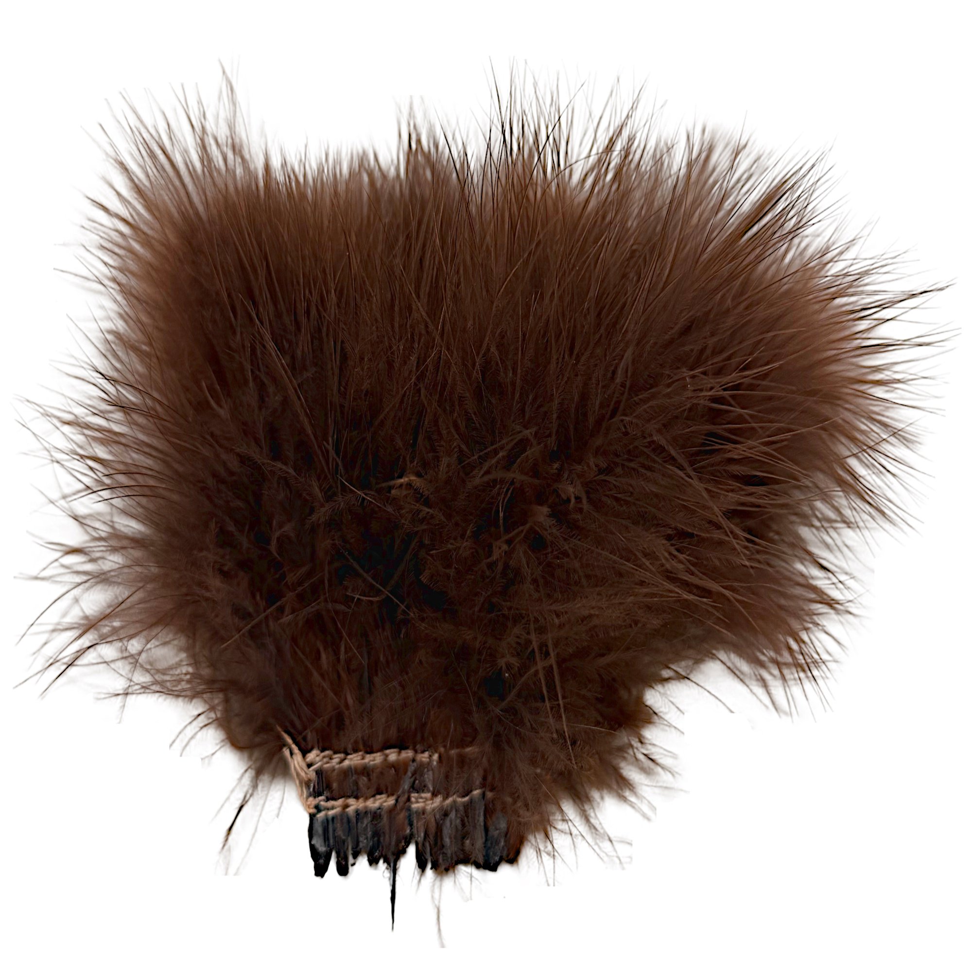 3-4" Strung Turkey Marabou Dyed Brown