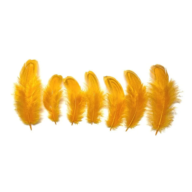 Ringneck Pheasant Almonds 1-3" Loose, Dyed Yellow (Copy)
