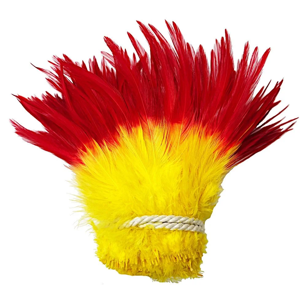 6-7" Dyed Rooster Saddles