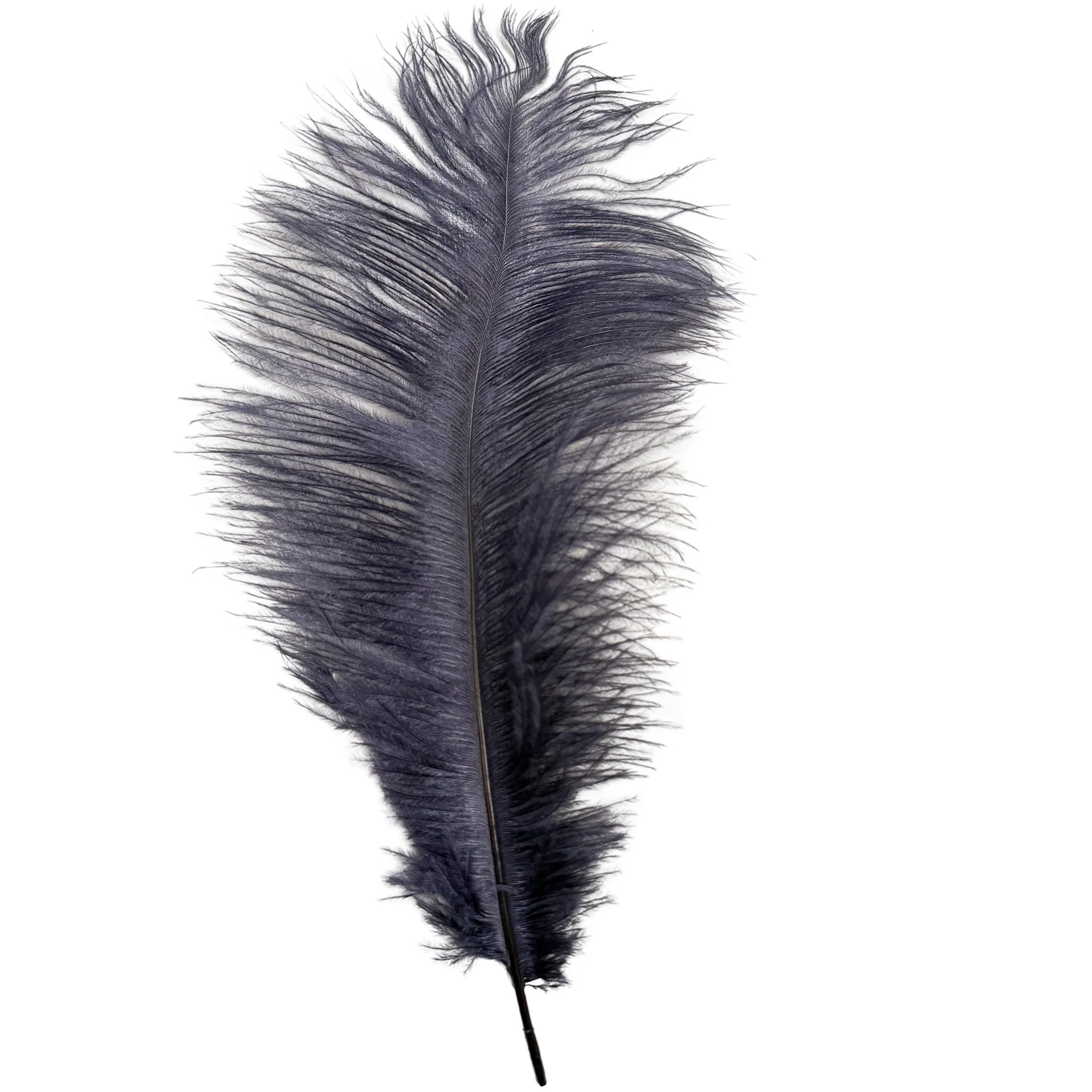 9-13" Ostrich Drabs Dyed Gun Metal Gray