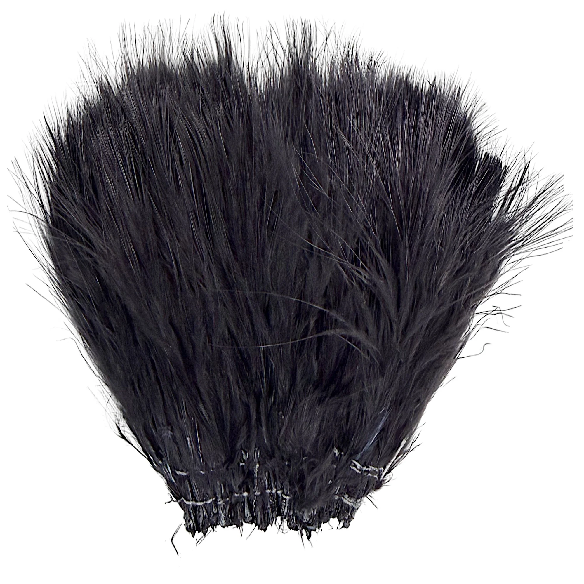 6-7"  Strung Turkey Marabou Dyed Black