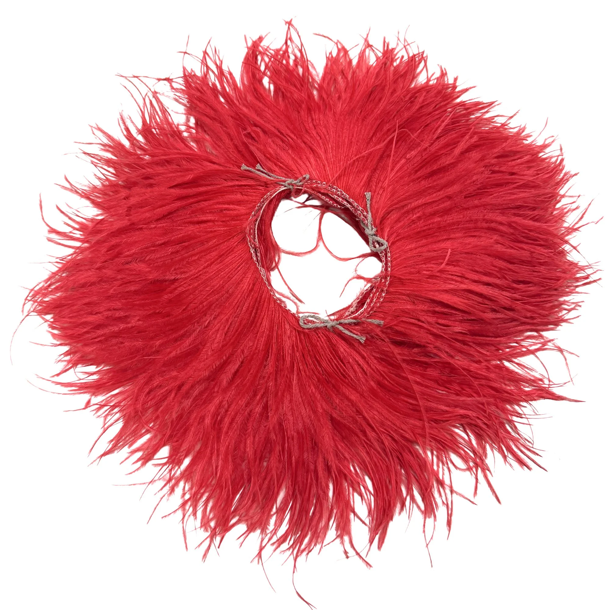 Red 2 Ply Ostrich Feather Feather Fringe - 2 yard strand