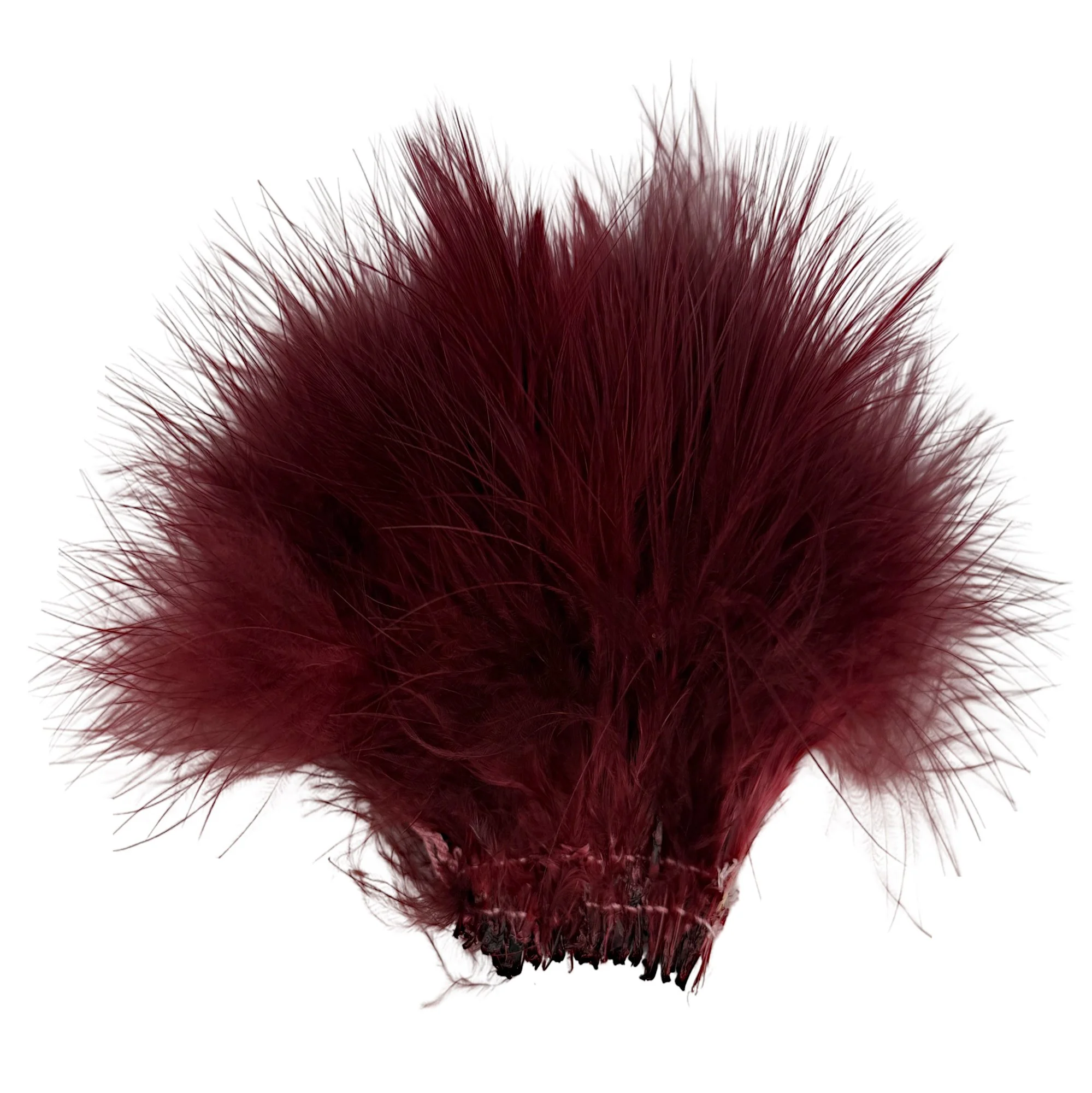4-5"  Strung Turkey Marabou Dyed Burgundy