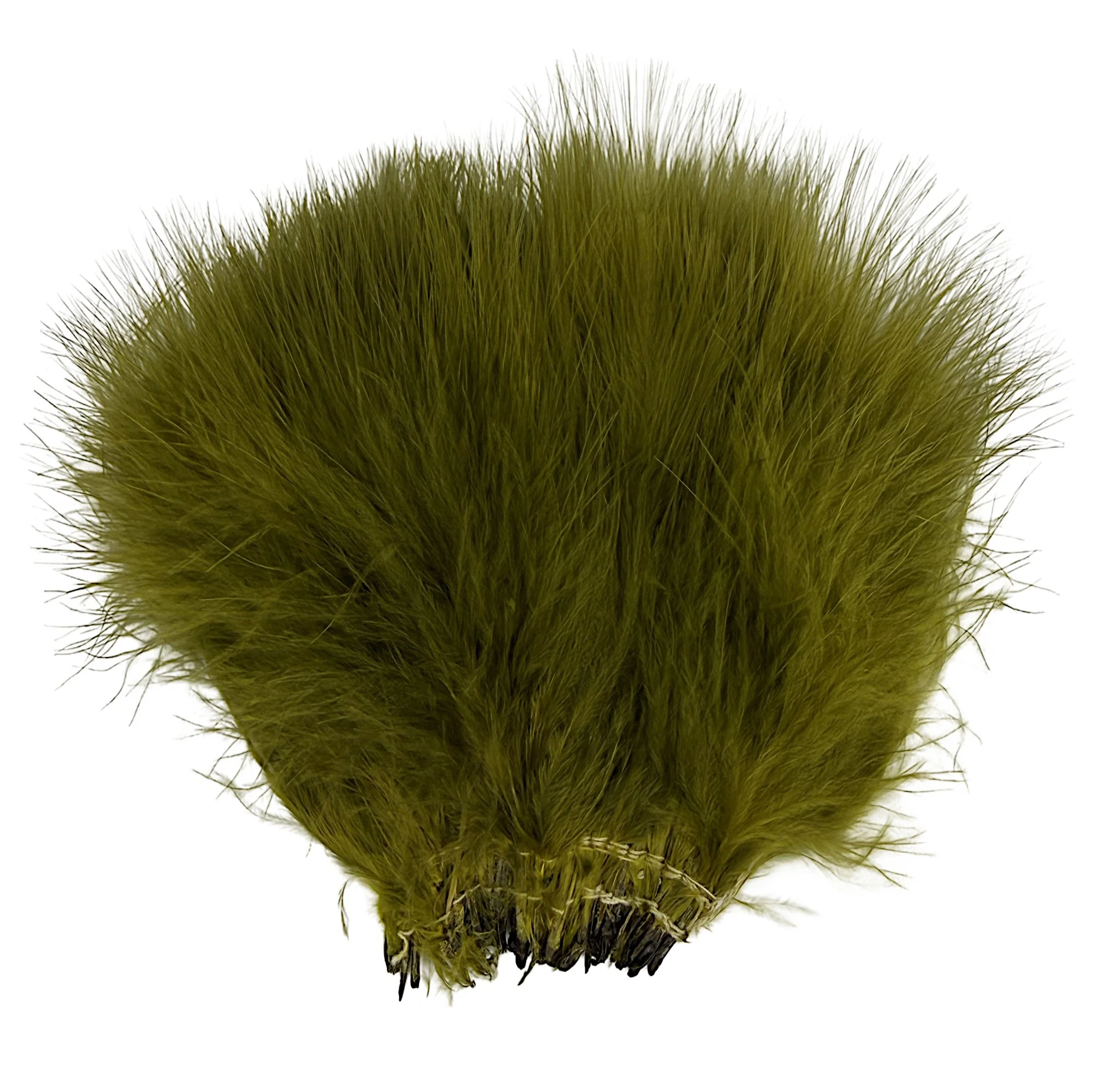 4-5"  Strung Turkey Marabou Dyed Olive