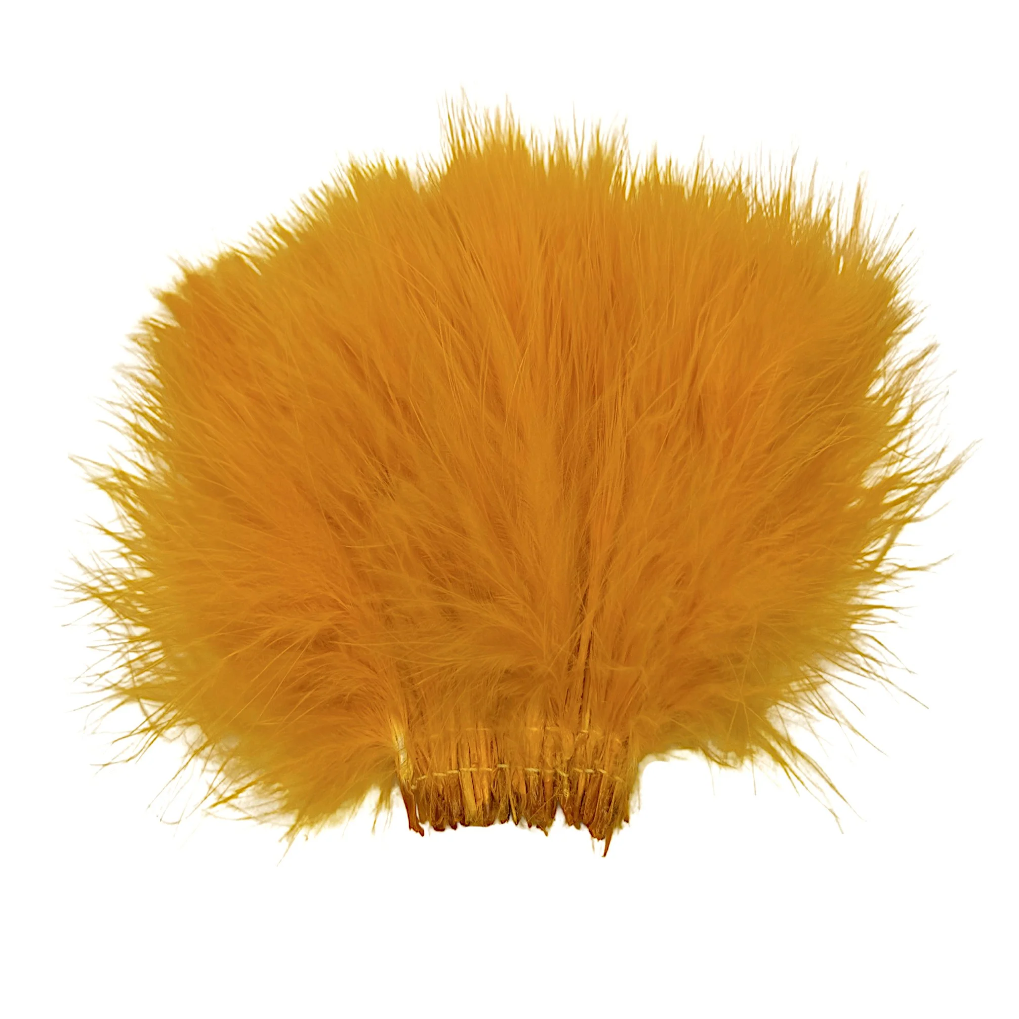3-4" Strung Turkey Marabou Dyed Gold