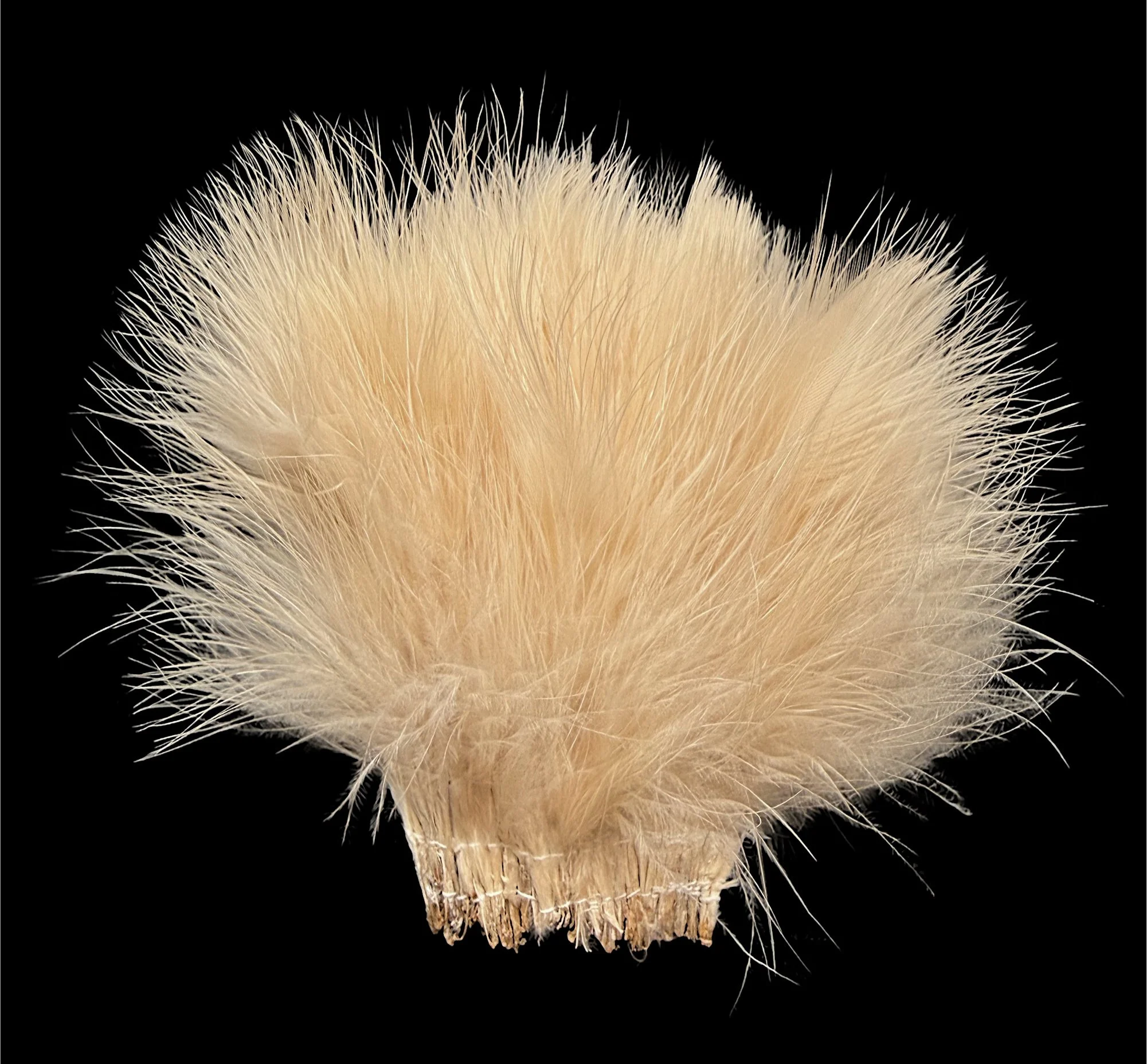 4-5"  Strung Turkey Marabou Dyed Sand
