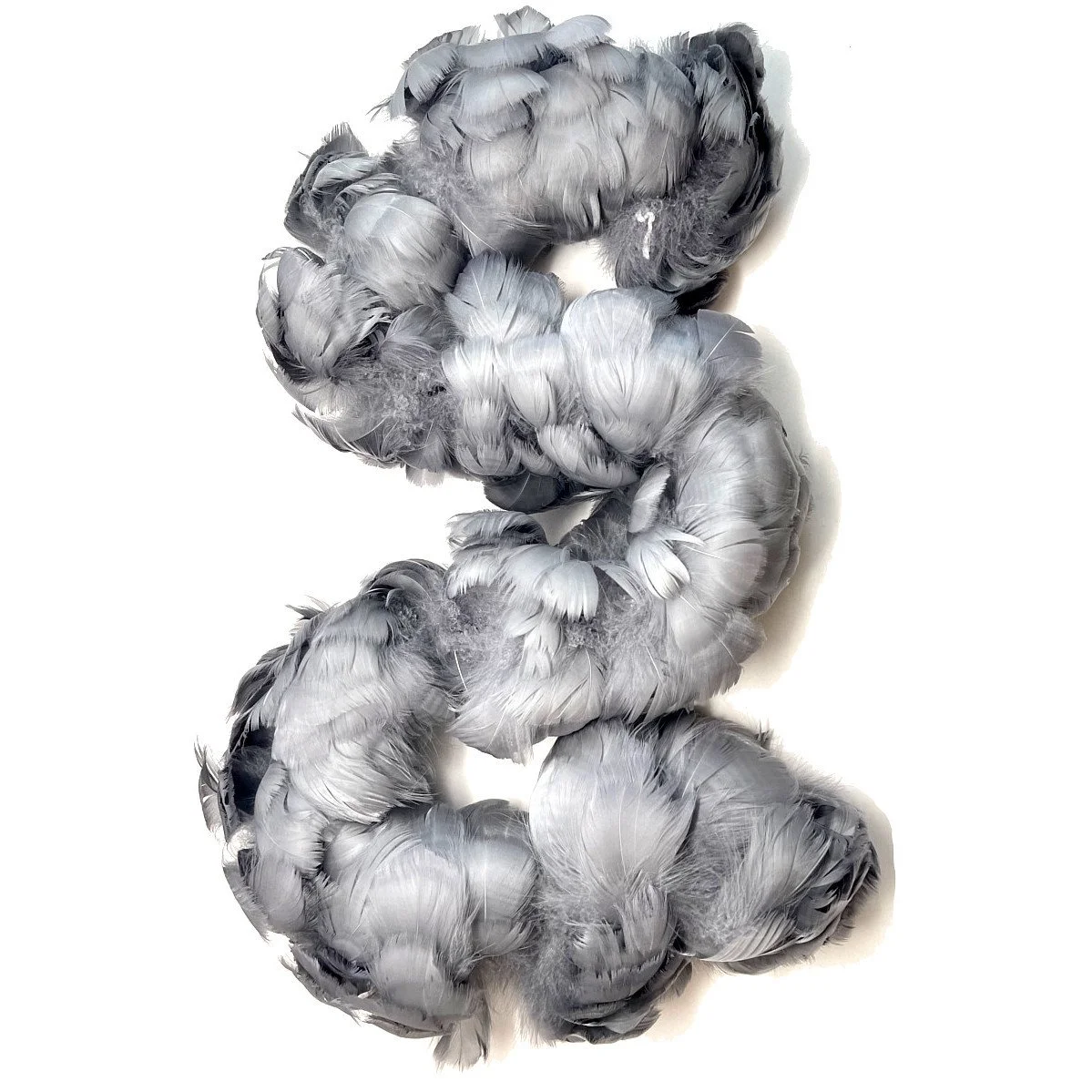 Goose Coquille Feathers 2.5-4" Dyed Gray