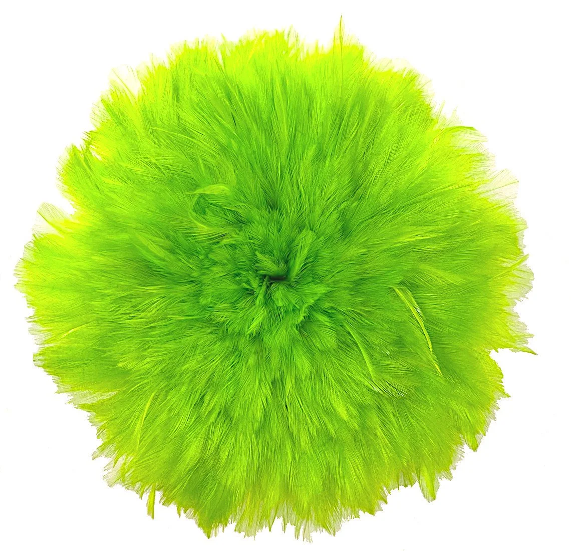Strung Rooster Neck Hackle 4-6" Fluorescent Chartreuse