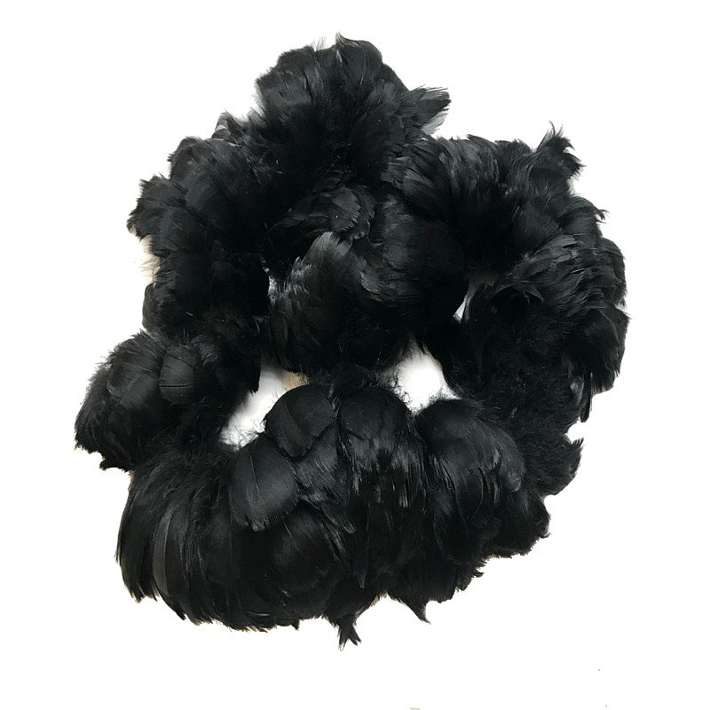 Goose Coquille Feathers 2.5-4" Dyed Black
