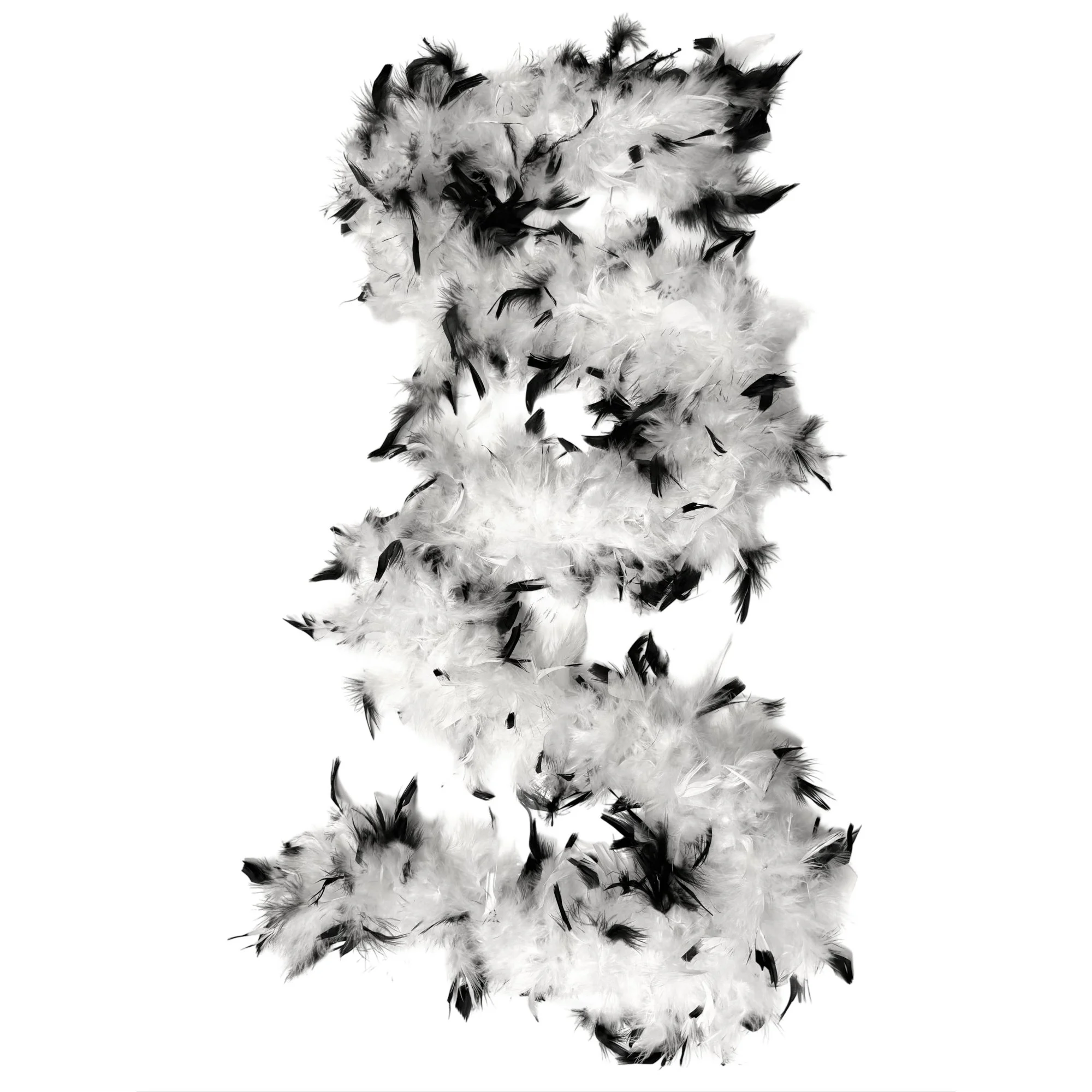 50 gram Chandelle Feather Boas - White with Black Tips