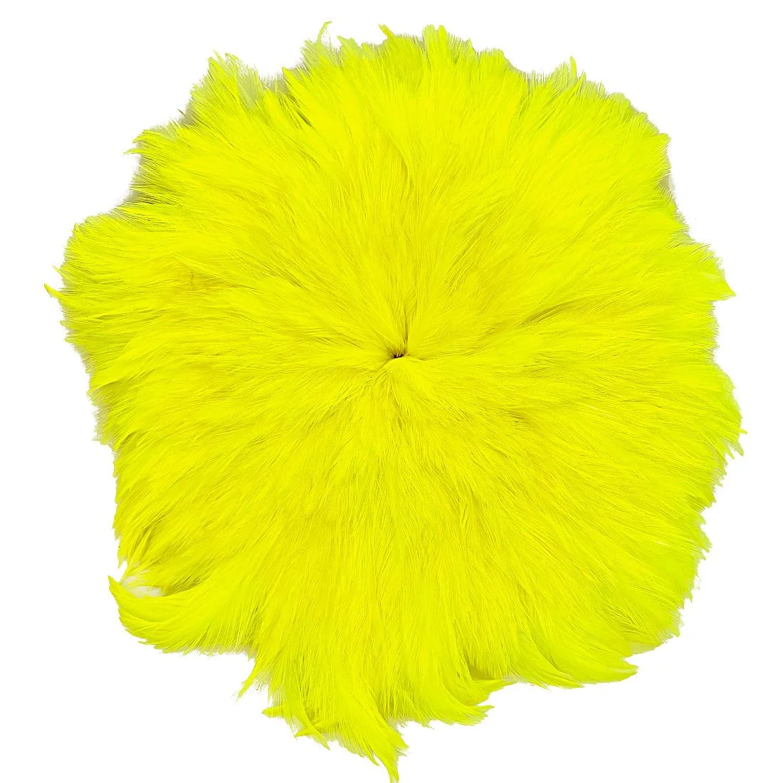 Strung Rooster Neck Hackle 4-6" Fluorescent Yellow