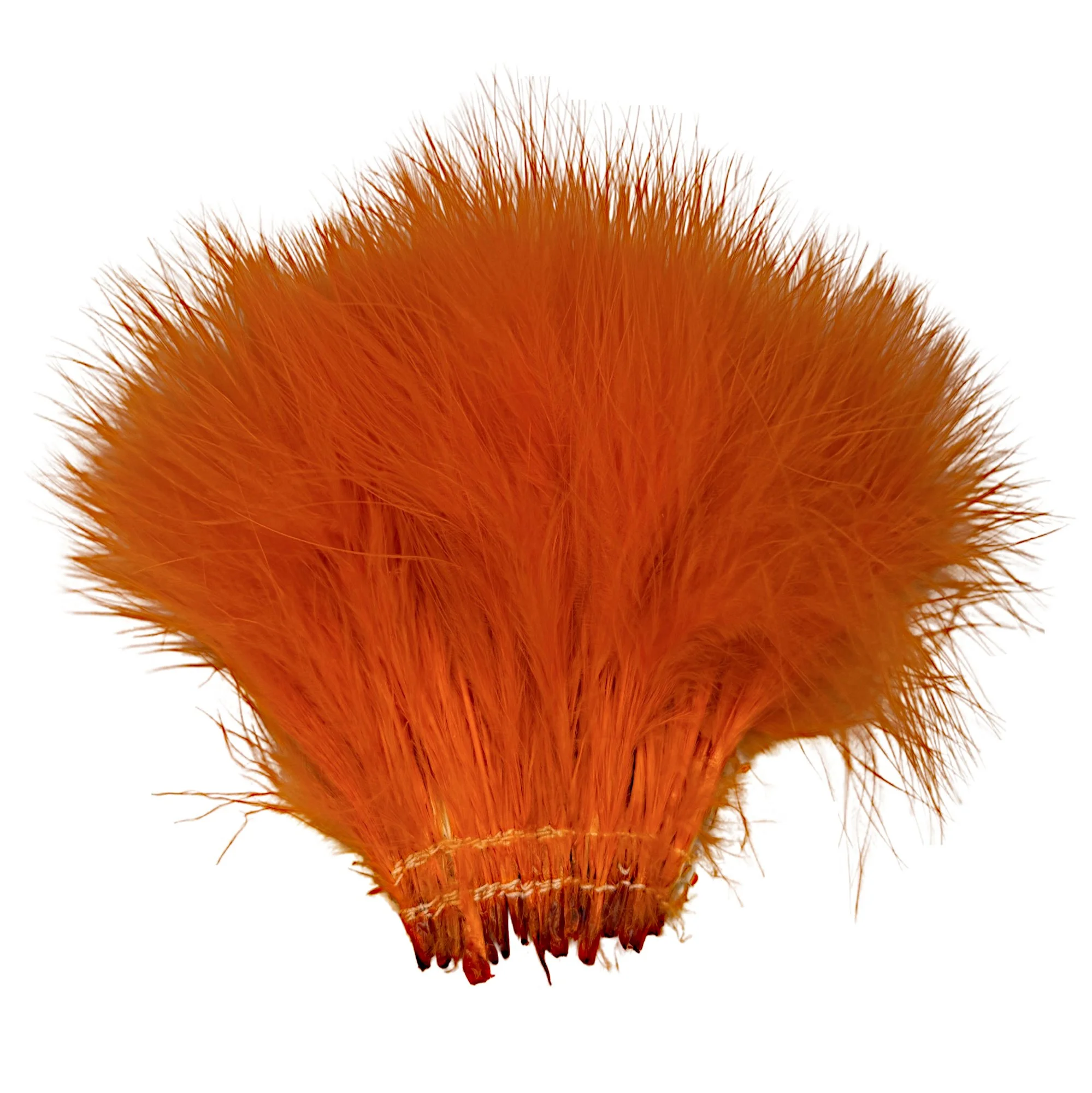 3-4" Strung Turkey Marabou Dyed Orange