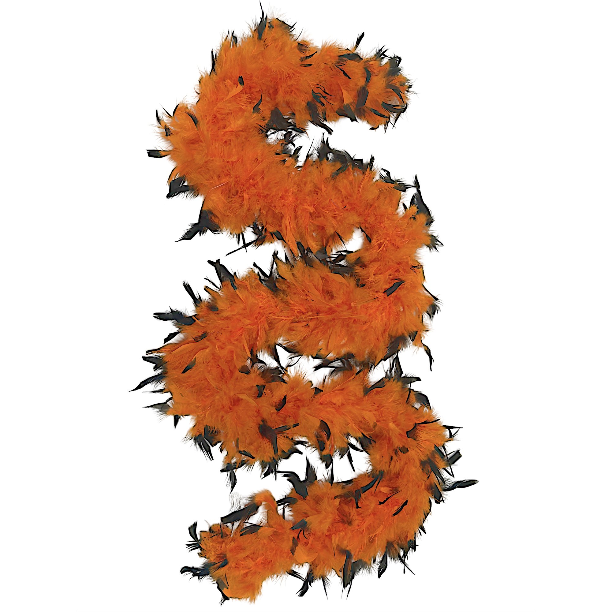 50 gram Chandelle Feather Boas - Orange with Black Tips