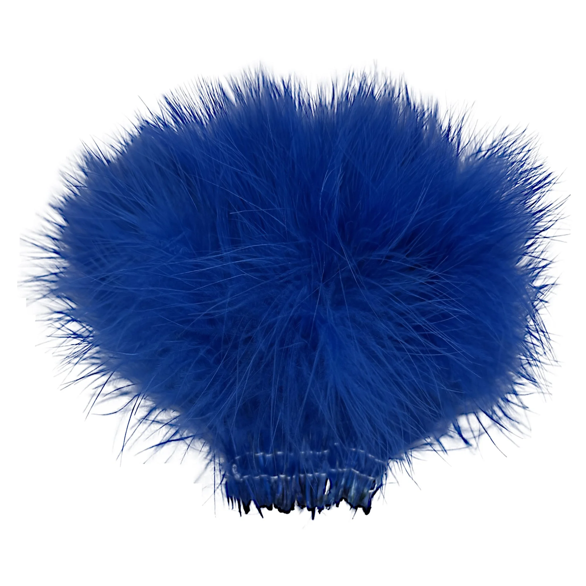 6-7"  Strung Turkey Marabou Dyed Royal Blue