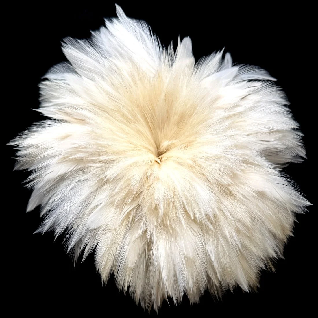 Strung Rooster Neck Hackle 4-6" Natural White