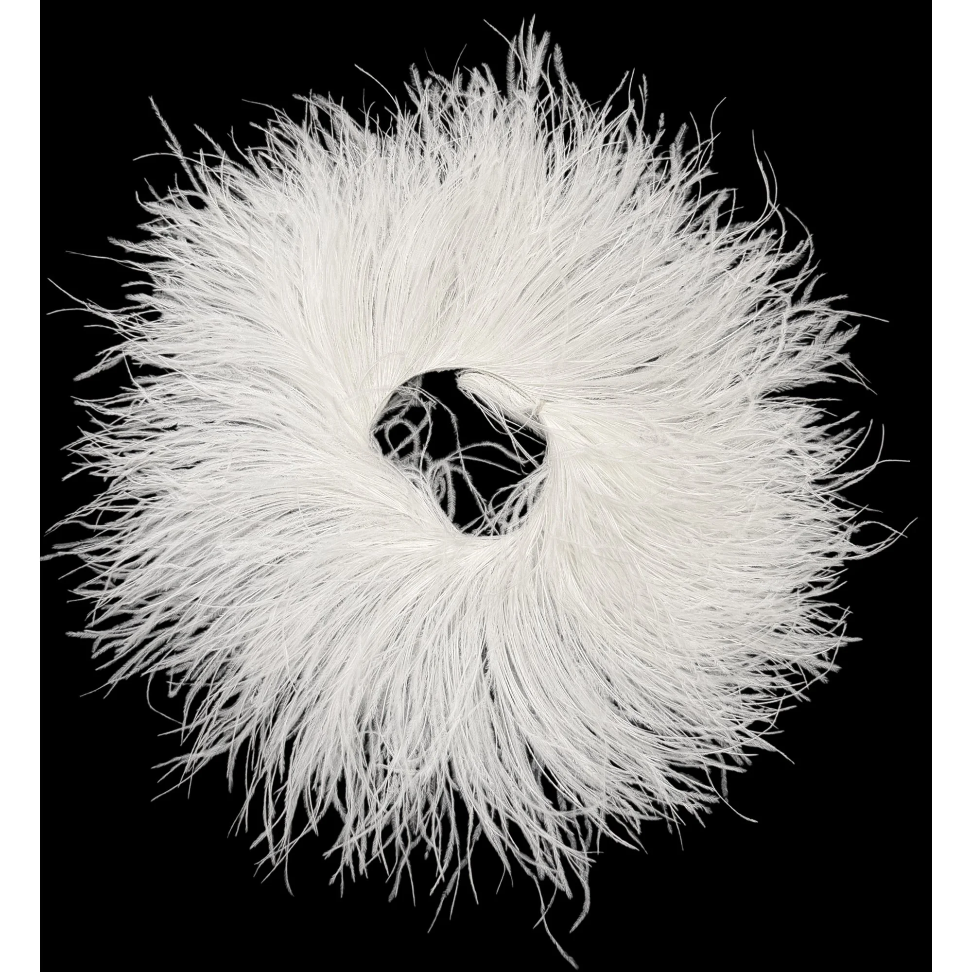 White 2 Ply Ostrich Feather Feather Fringe - 2 yard strand