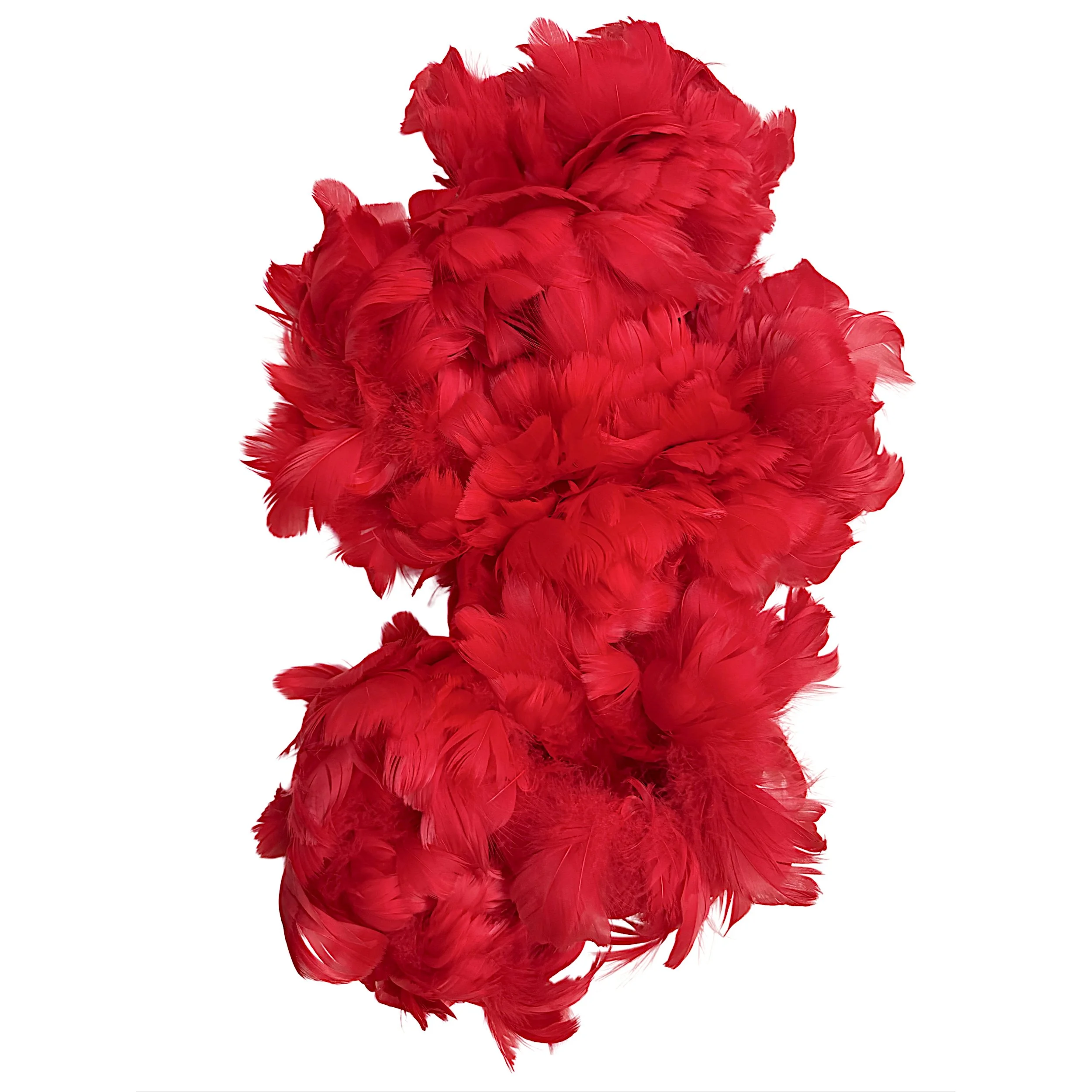 #2 Quality Goose Coquille Feathers 2.5-4" Dyed Red