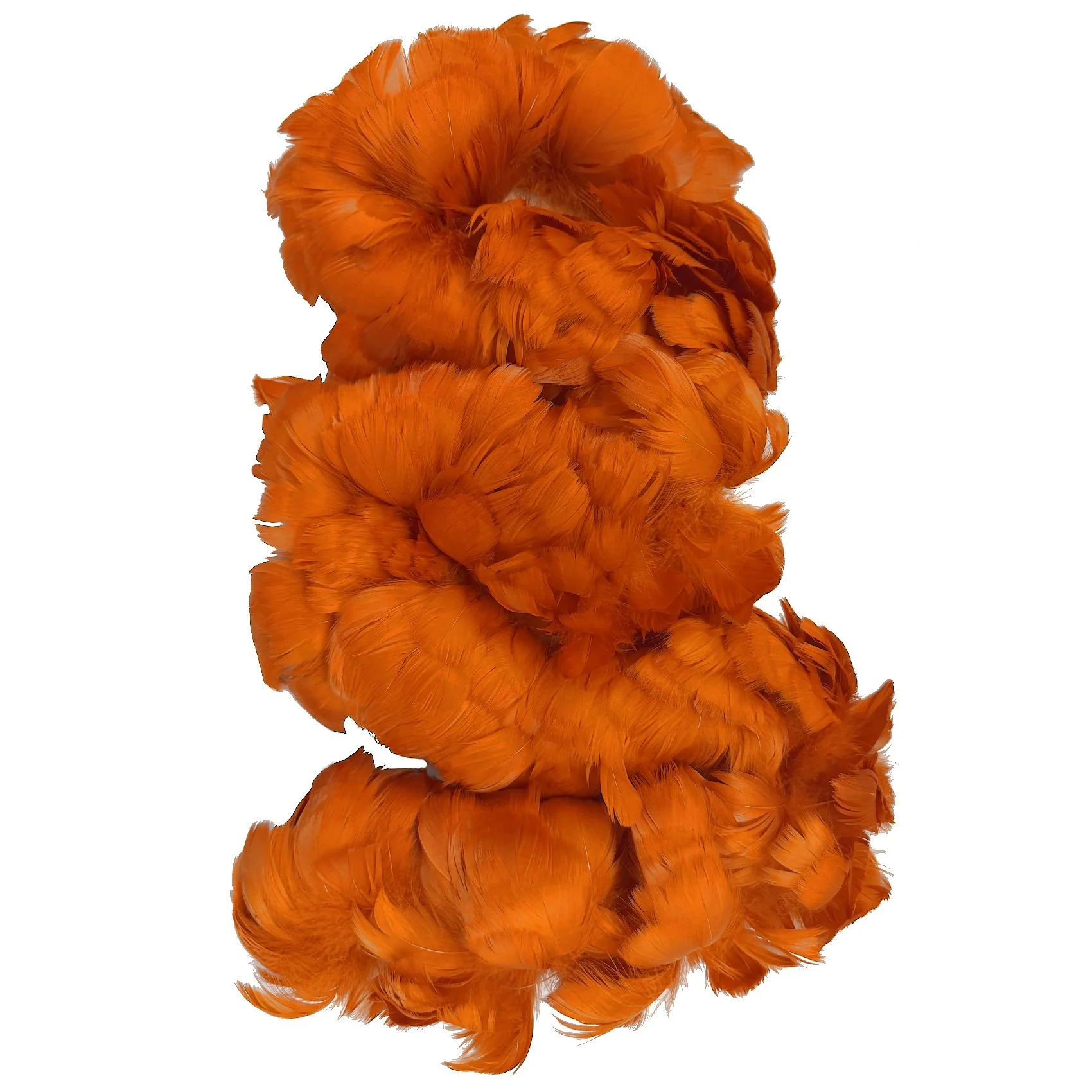 Goose Coquille Feathers 2.5-4" Dyed Burnt Orange