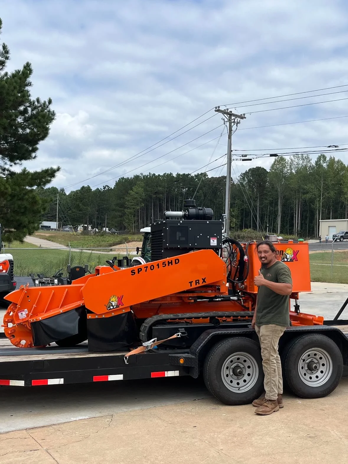 Blessed is an understatement! Our newest piece of equipment we recently added to the fleet! The new Carlton 7015hd stump grinder is unreal and tearing through the stumps! I&rsquo;ve worked my tail off now at trees for going on ten years now! This was