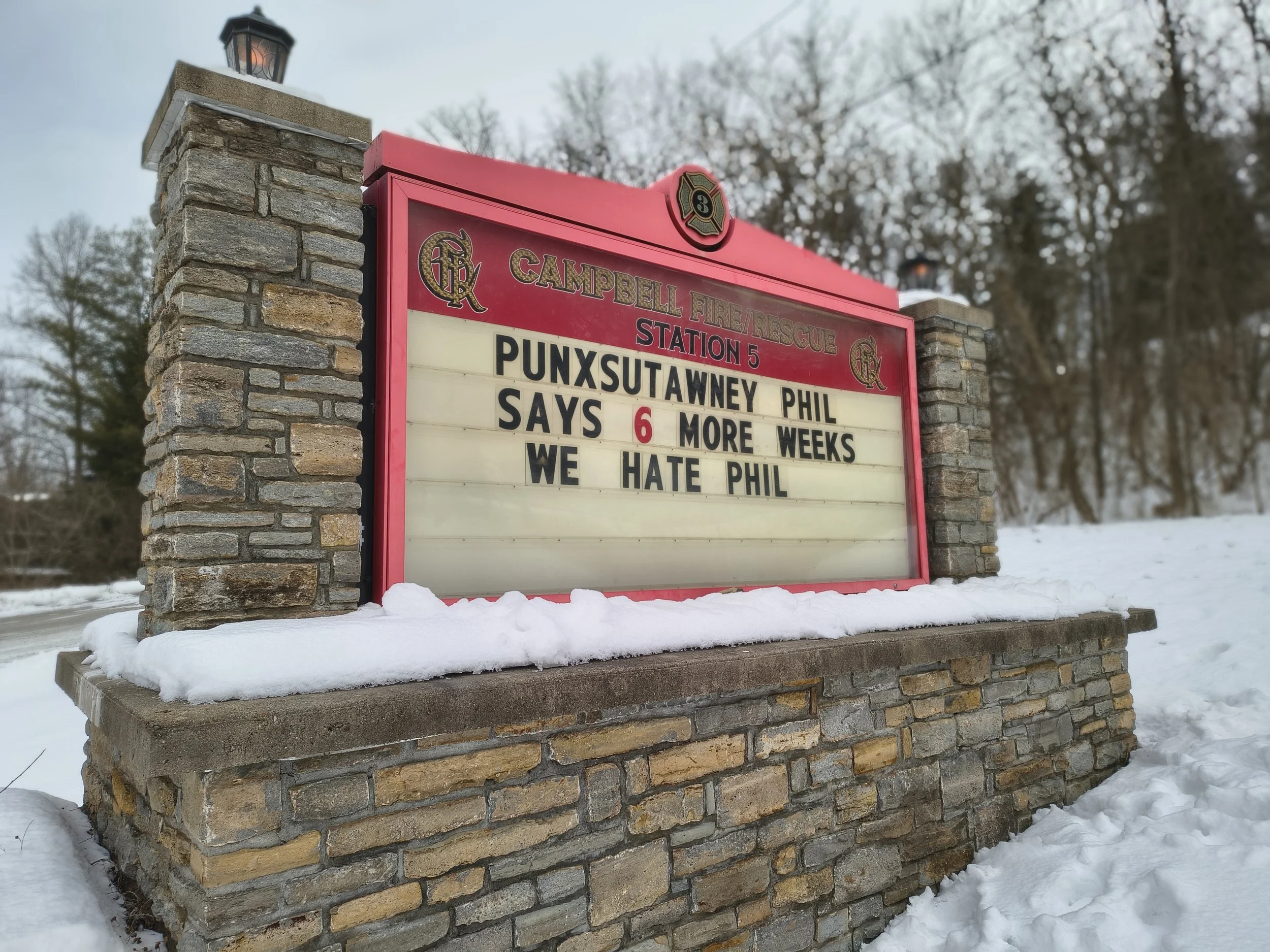 February 5, 2026 - The team at Campbell County Fire District 1 on Four Mile didn't hold back on their feelings of Punxsutawney Phil's recent prediction for the rest of the winter season. With the last two weeks of sub-freezing temperatures in Camp Sp