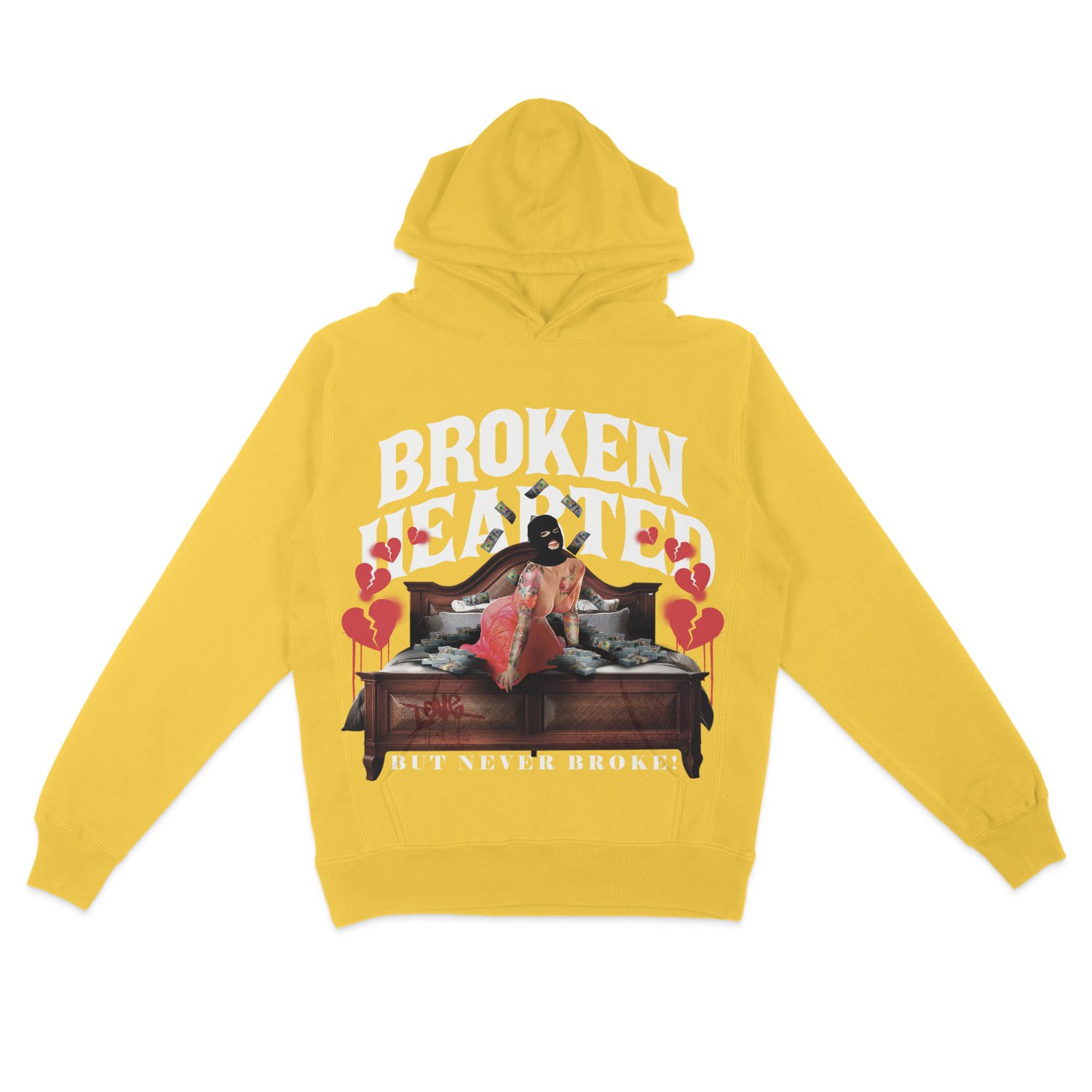Broken Hearted Hoodie Yellow