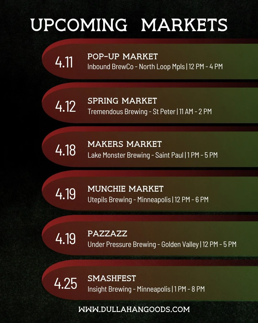 We&rsquo;re heading into a three-week stretch that can only be described as a full-on taproom blitz. Six breweries, five days, and enough sauce to keep things interesting. Expect great drinks, good people, and plenty of chances to stock up on your fa