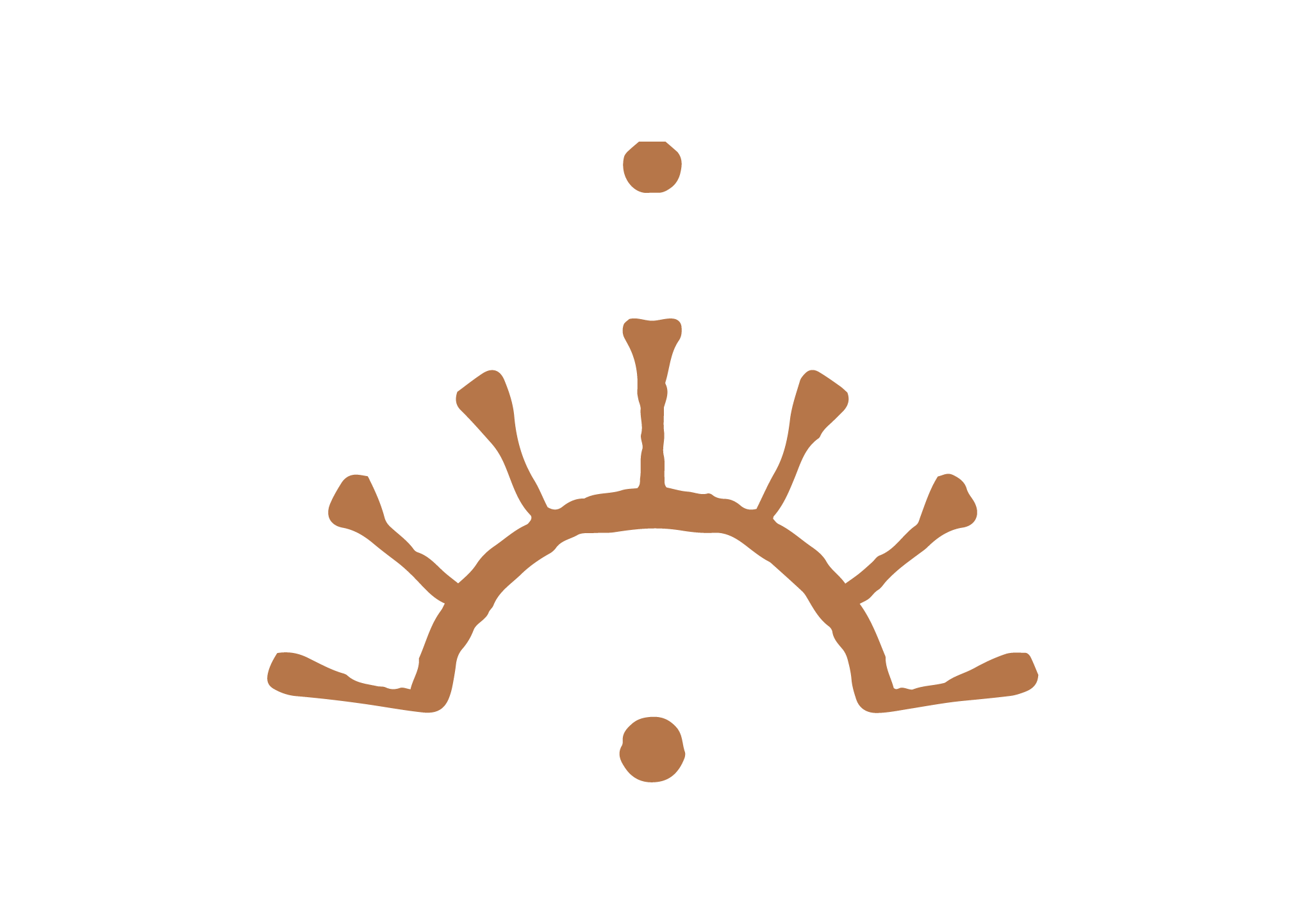 Diagram of a virus with spike proteins on its surface, illustrating the structure of a coronavirus.