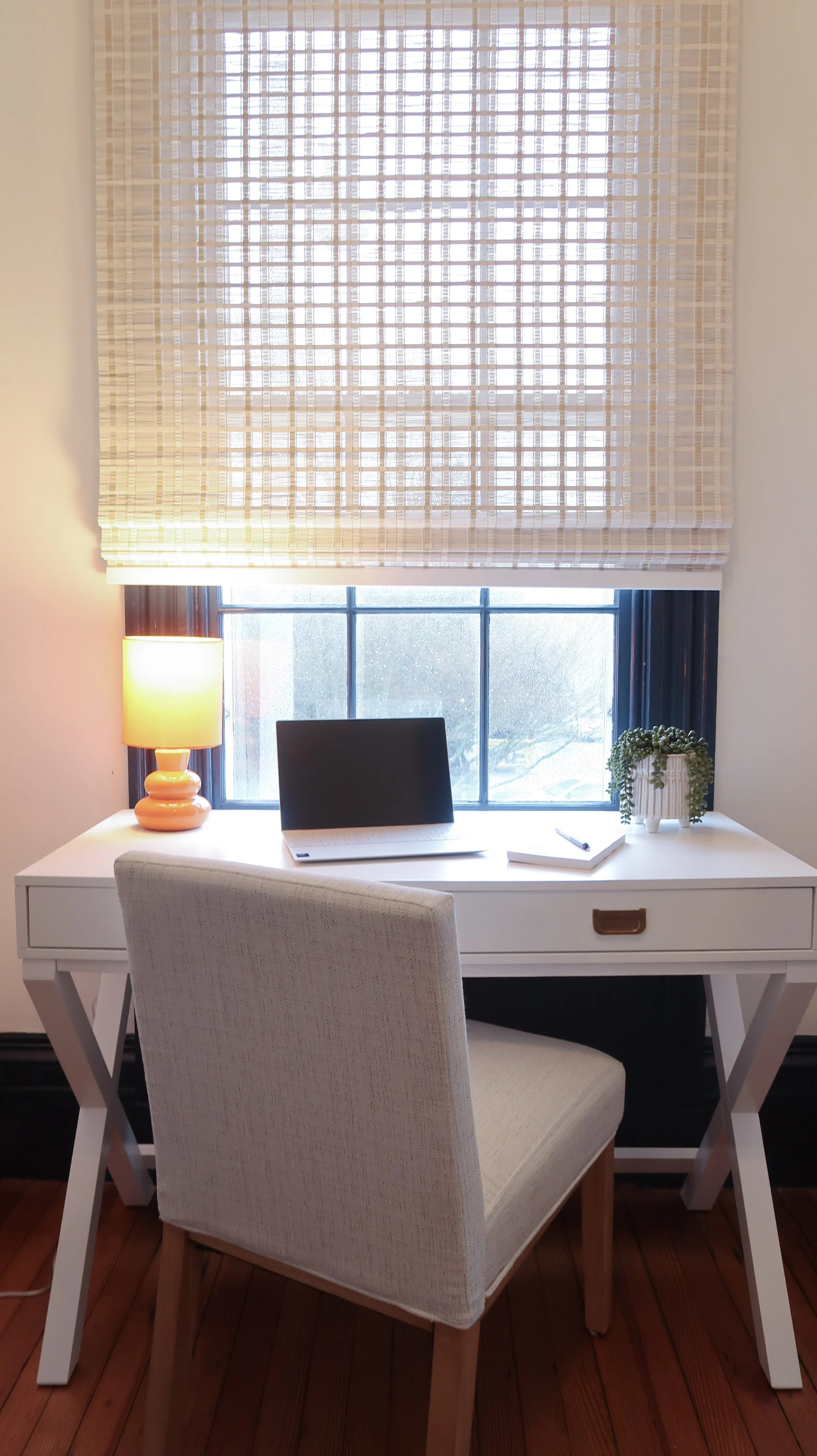 Coastal office interior design with neutral palette by SPACE. Design