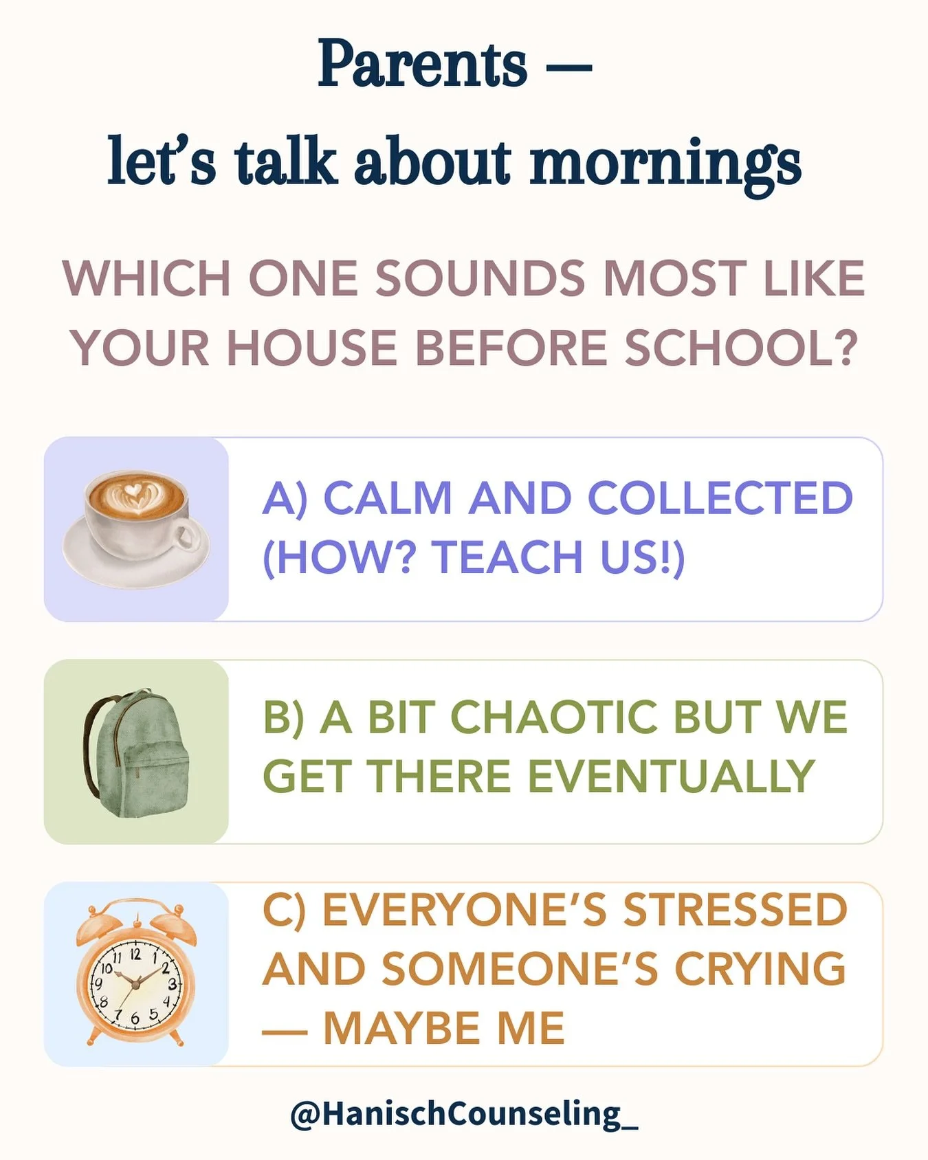 Drop your letter below &mdash; no judgment here. 👇 Let&rsquo;s normalize these tough mornings together.

#parentingcommunity #anxiouskids #childtherapist #morningroutine #mentalhealthawareness