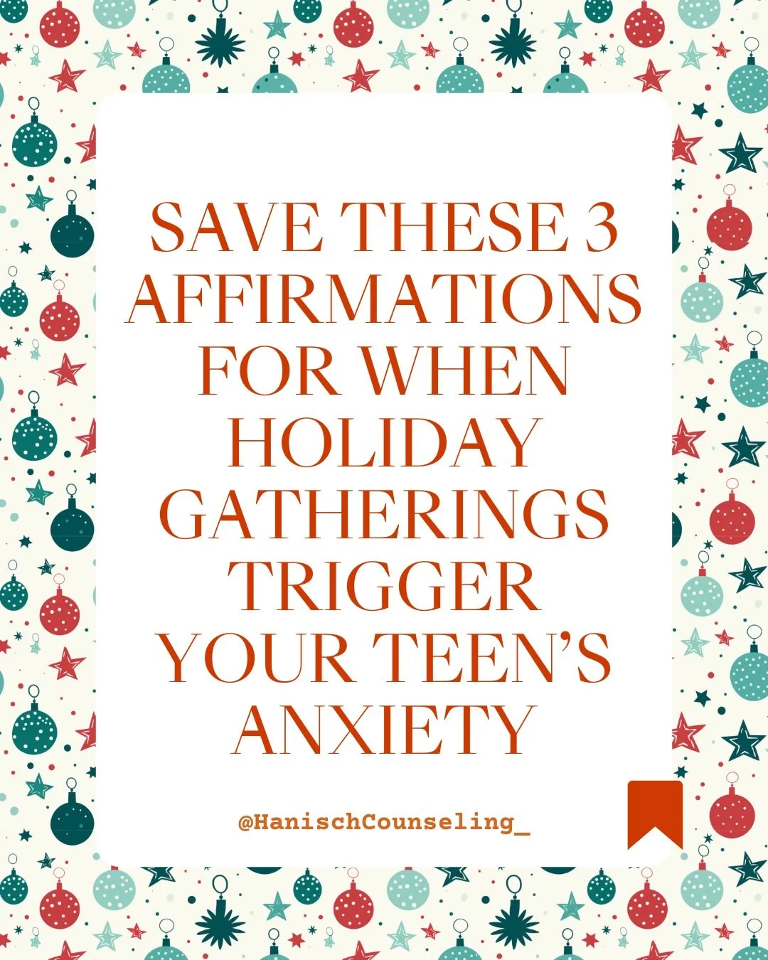 Holiday gatherings can bring out all the big feelings &mdash; especially for anxious teens who already feel overwhelmed by noise, expectations, and questions they weren&rsquo;t ready to answer. 💛🎄

If your teen tends to shut down, get overstimulate