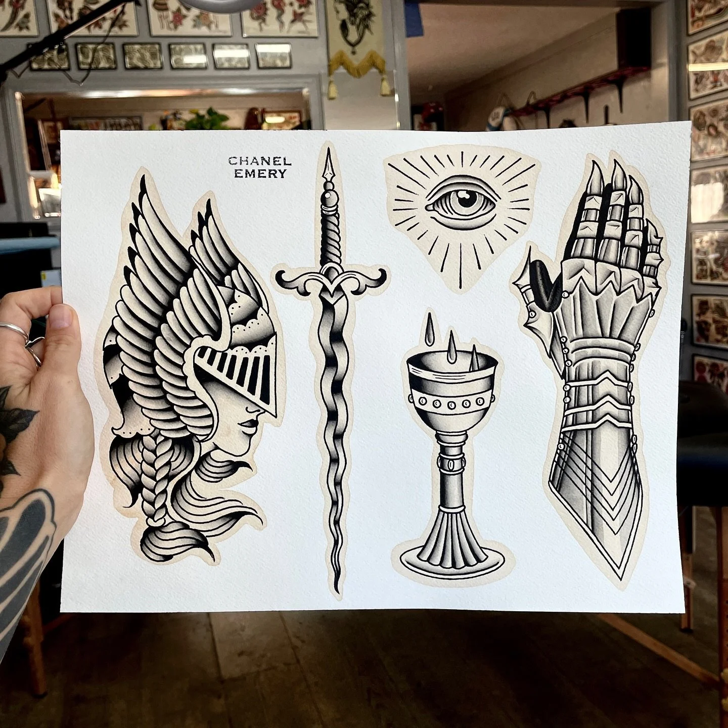 Where my fantasy and medieval lovers at? New flash available in color or black and grey, any size your little warrior heart desires. Email me to book it!