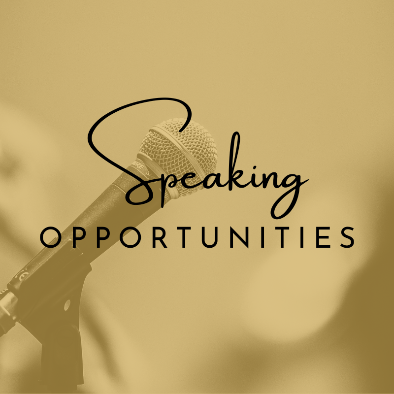 image of microphone for speaking opportunities