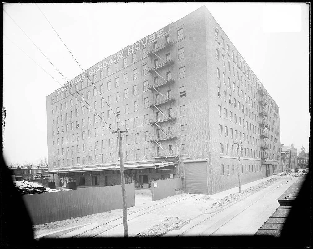 1914 - 1945 Commissioned by Lithuanian immigrant and company founder Jacob Epstein, Baltimore Bargain House was a mail-order wholesaler employing more than 1,600 people. (UMBC Digital Collection, 1940)