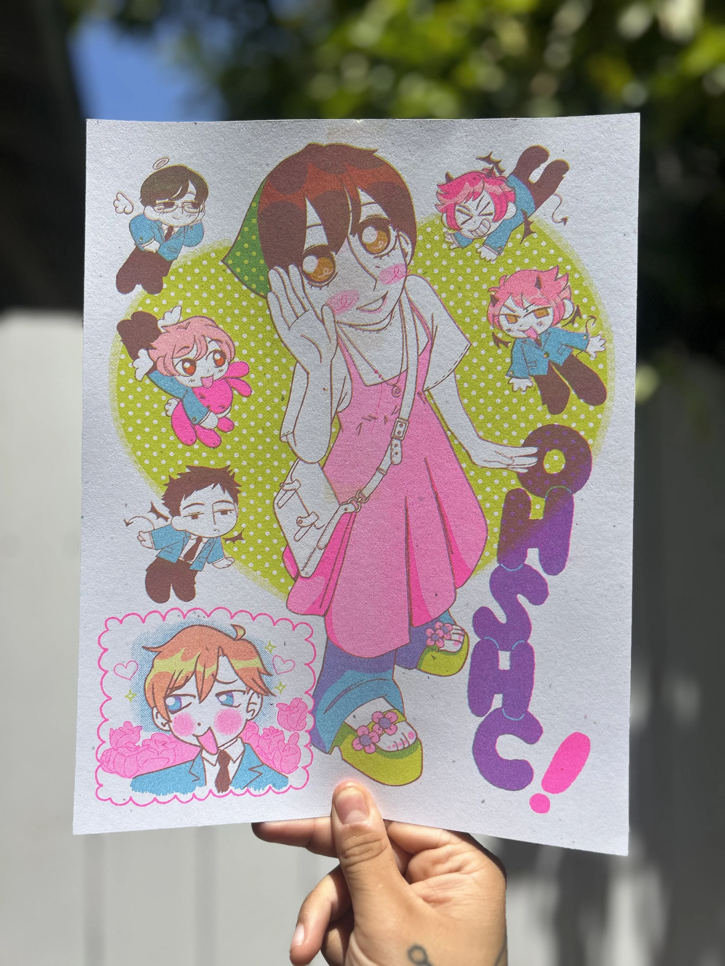 Ouran High School Host Club Risograph Print