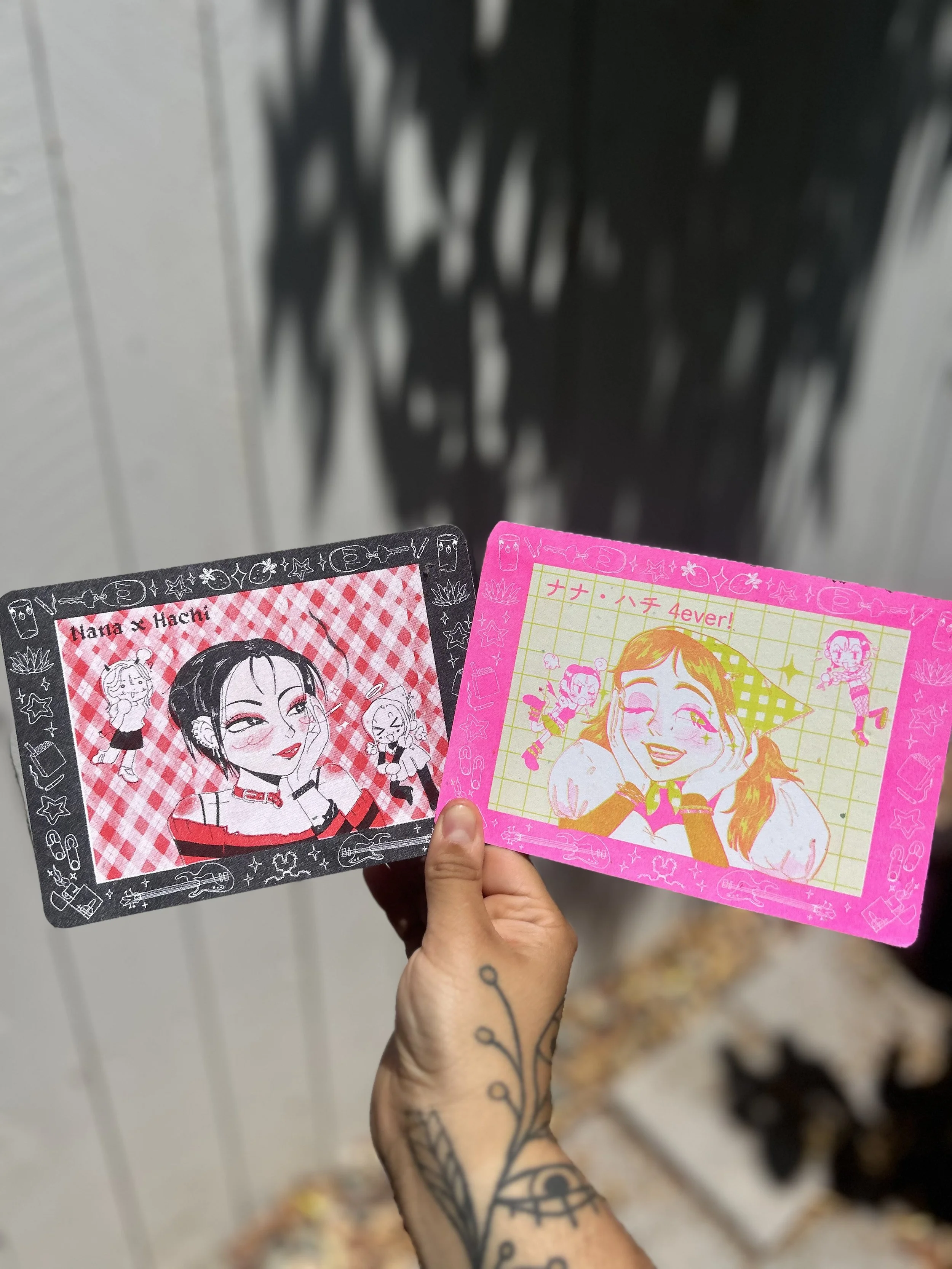 Nana and Hachi Risograph Postcard Print Set
