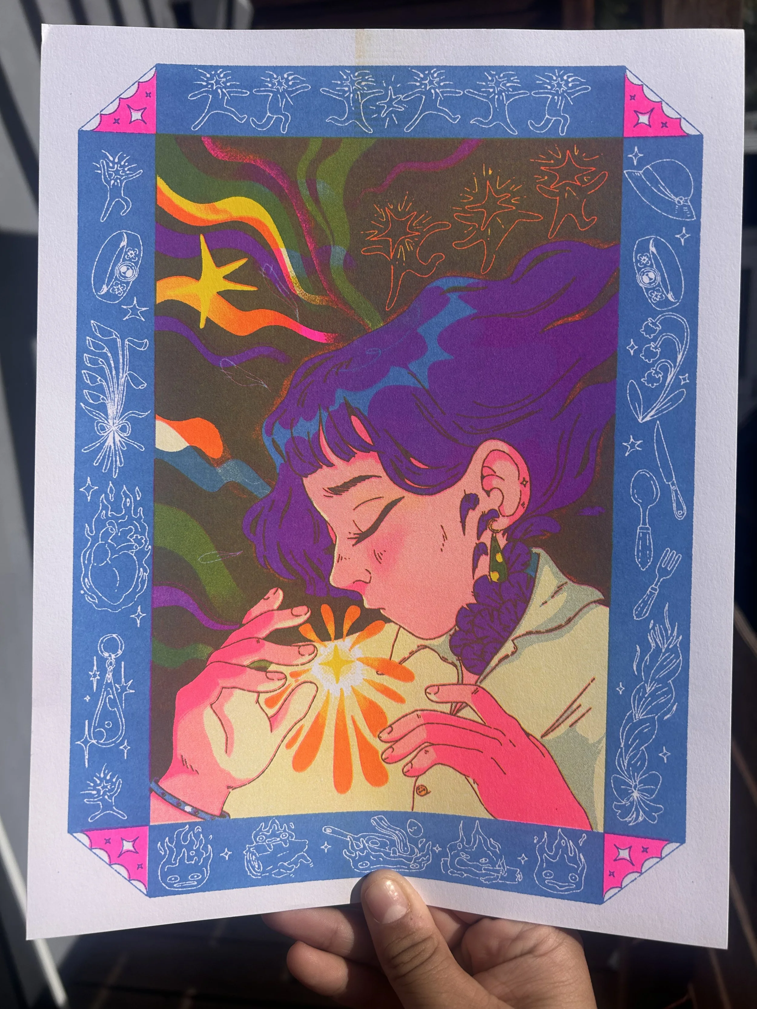 Howl Pendragon Risograph Print