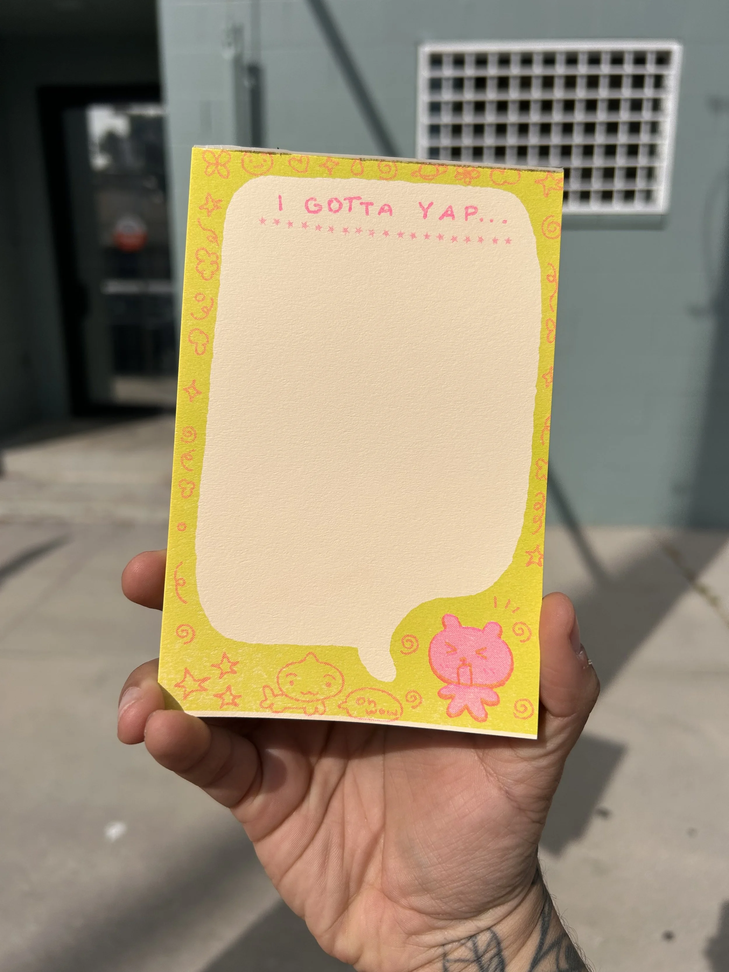 I Gotta Yap Risograph Memo Pad