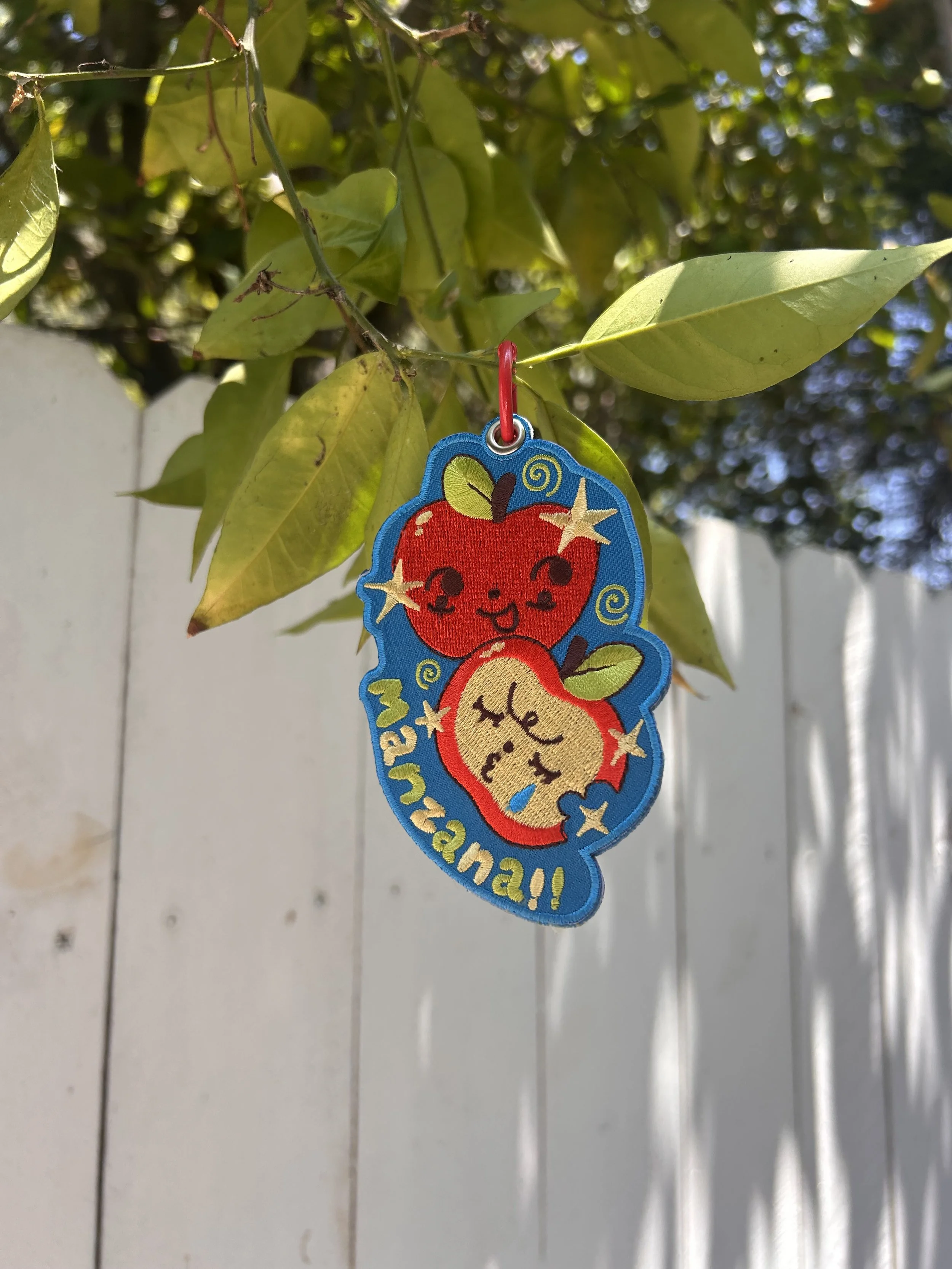 Manzana Apple Embroidered Bag Charm