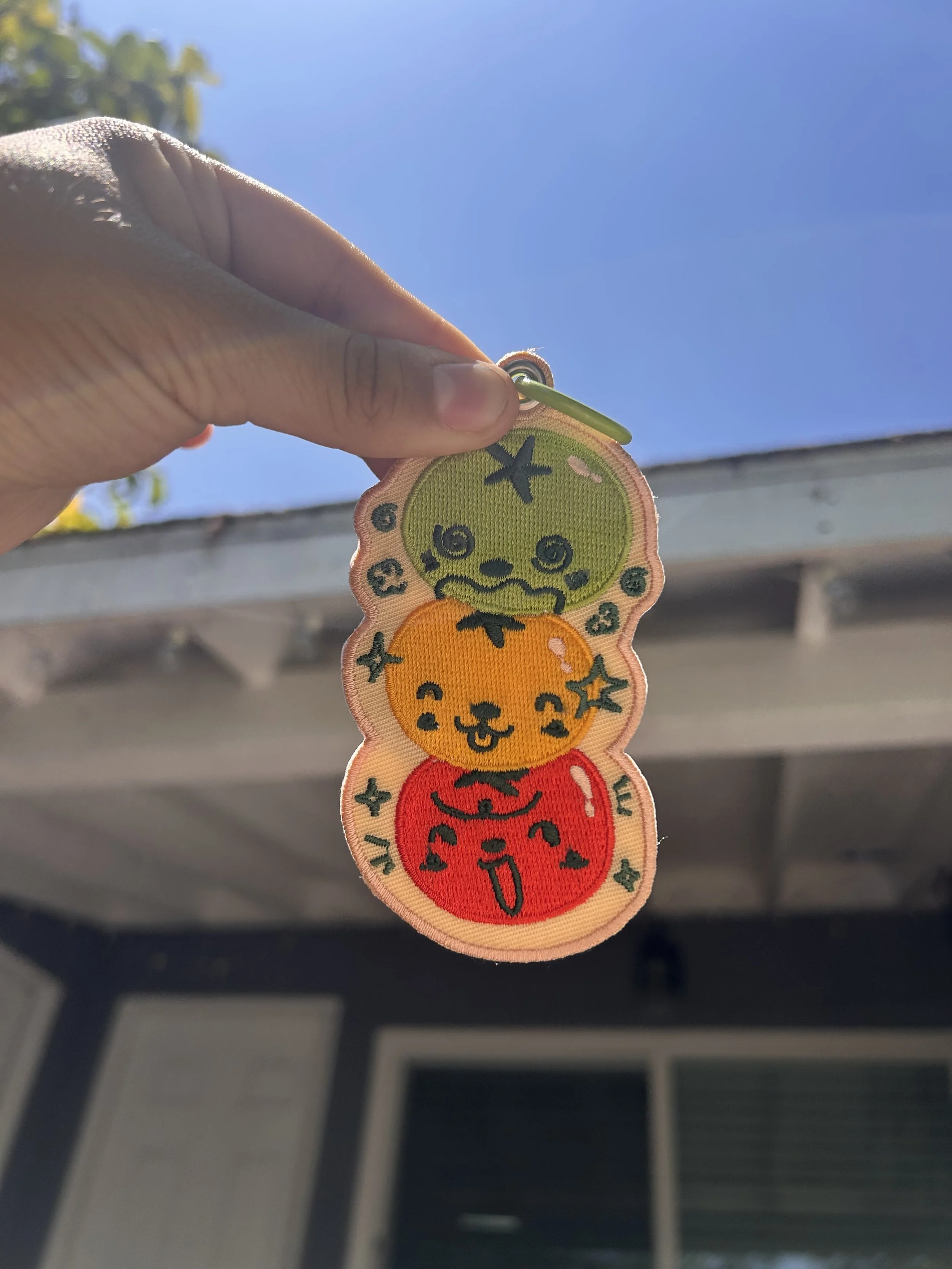 Tomatoes Embroidered Bag Charm